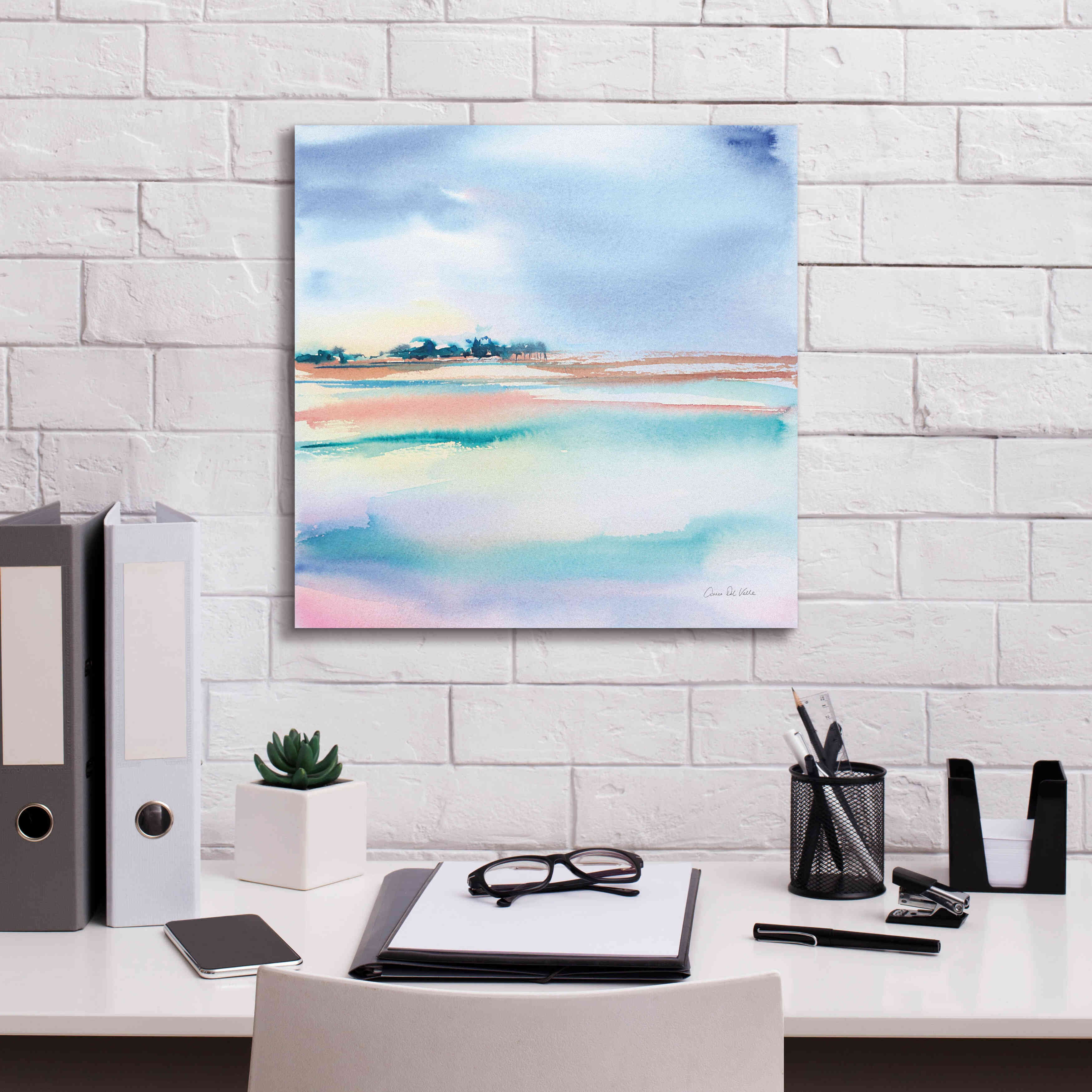 'Water And Sand' by Alan Majchrowicz, Giclee Canvas Wall Art,18x18