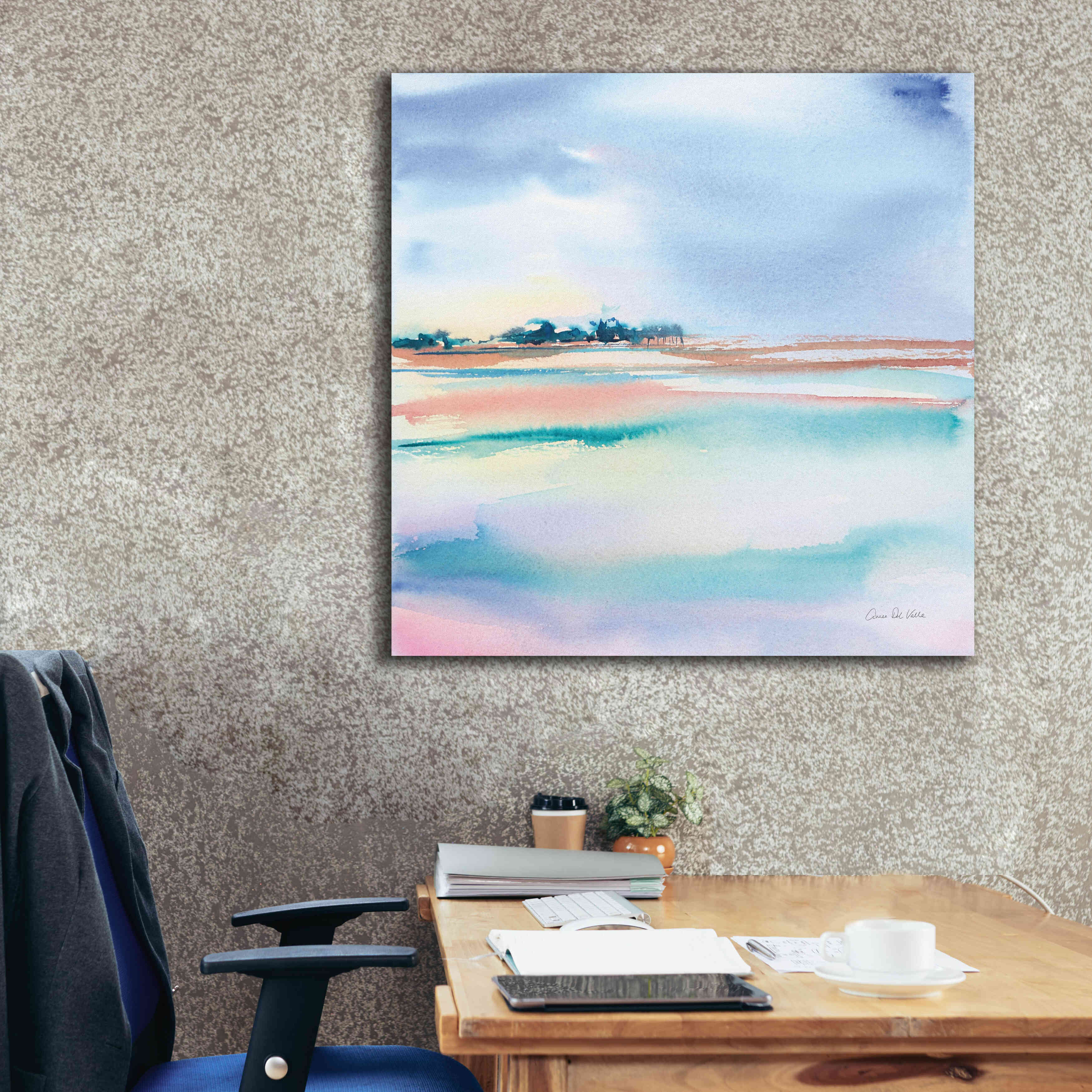 'Water And Sand' by Alan Majchrowicz, Giclee Canvas Wall Art,37x37
