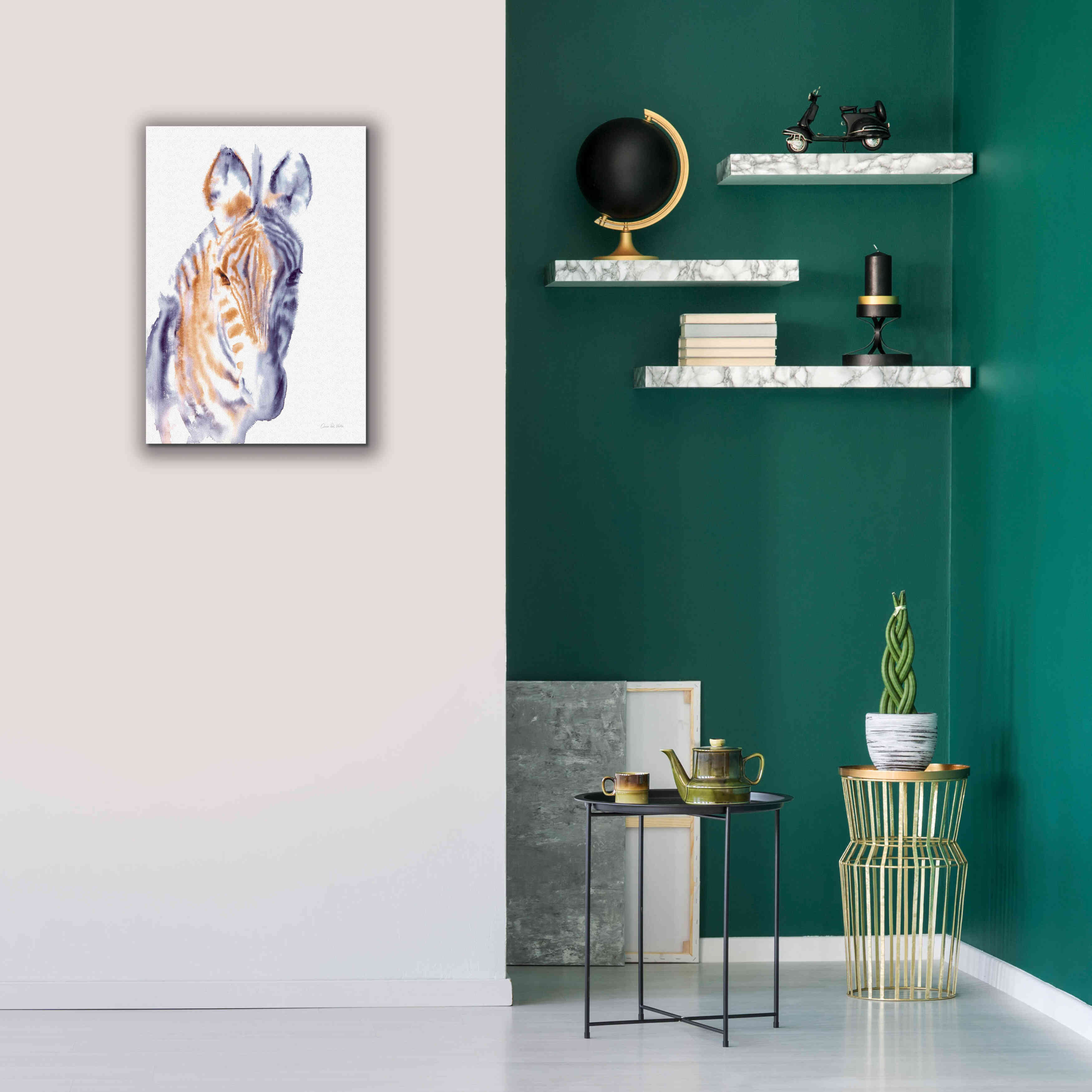 'Zebra Neutral' by Alan Majchrowicz, Giclee Canvas Wall Art,18x26