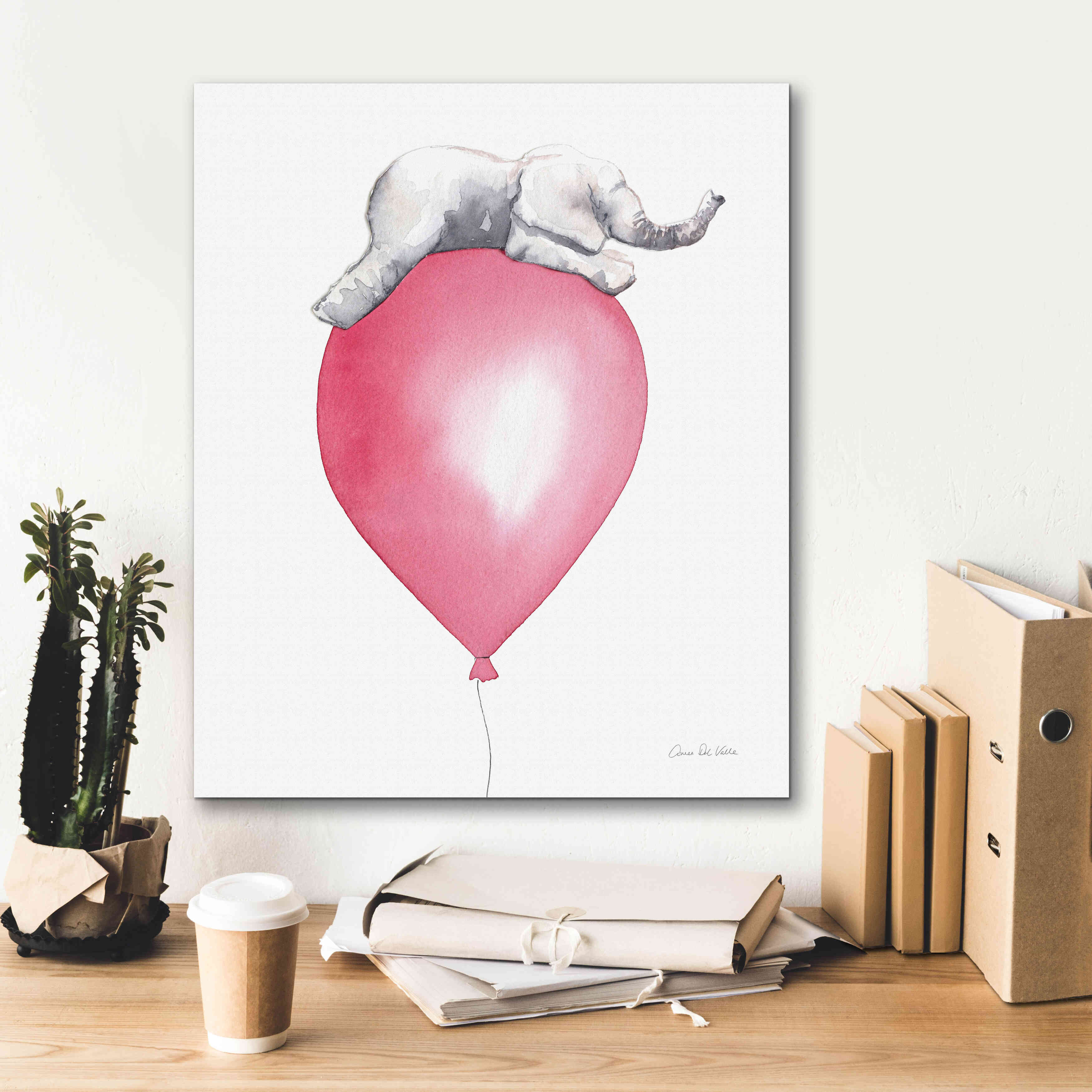 'Baby Elephant Love I' by Alan Majchrowicz, Giclee Canvas Wall Art,20x24