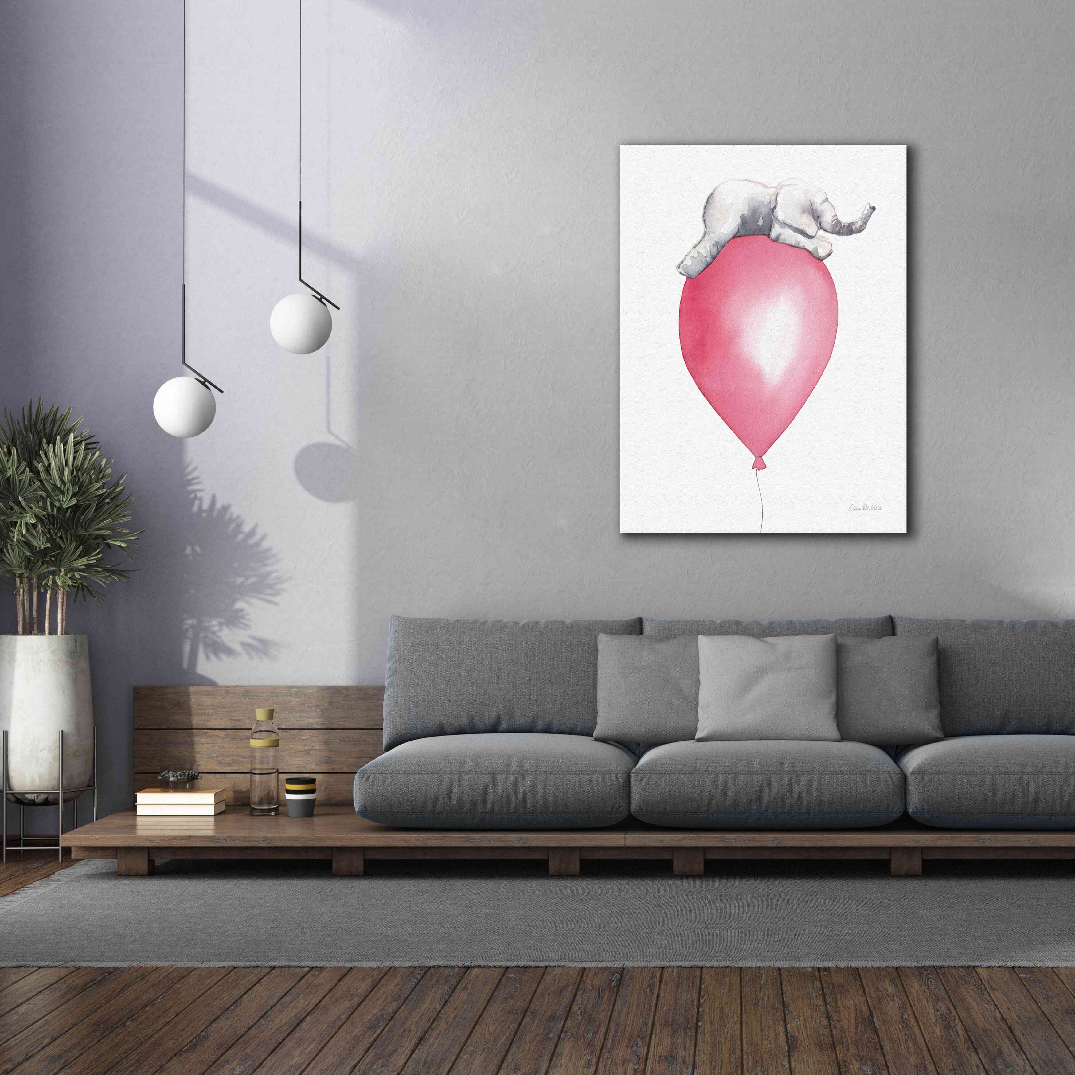'Baby Elephant Love I' by Alan Majchrowicz, Giclee Canvas Wall Art,40x54