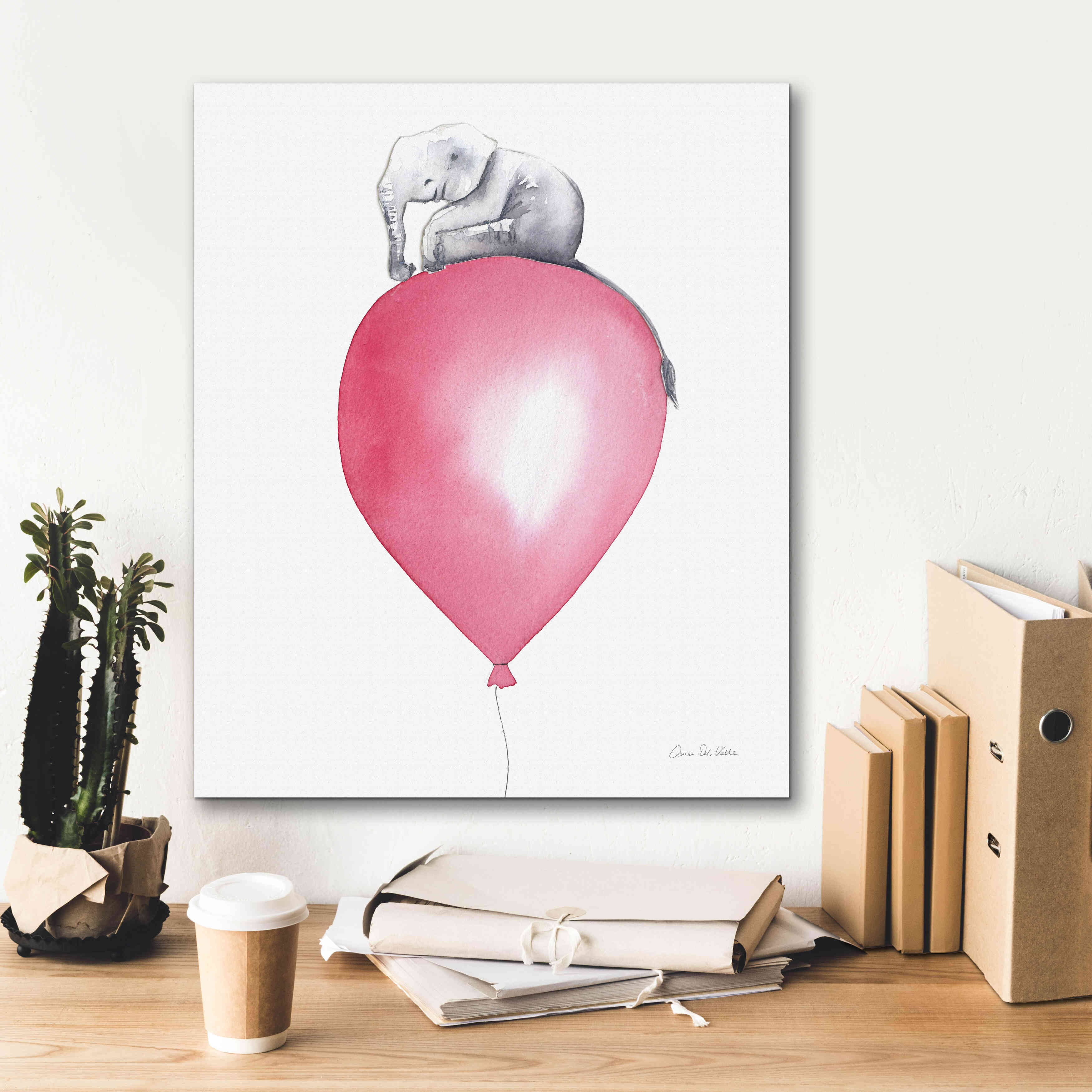 'Baby Elephant Love II' by Alan Majchrowicz, Giclee Canvas Wall Art,20x24