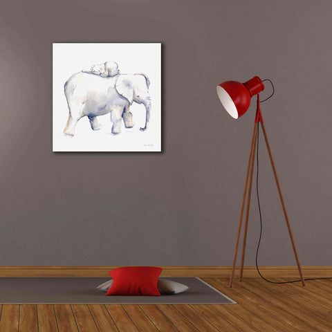 Image of 'Baby Elephant Love III' by Alan Majchrowicz, Giclee Canvas Wall Art,26x26