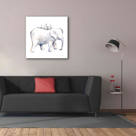 Image of 'Baby Elephant Love III' by Alan Majchrowicz, Giclee Canvas Wall Art,37x37