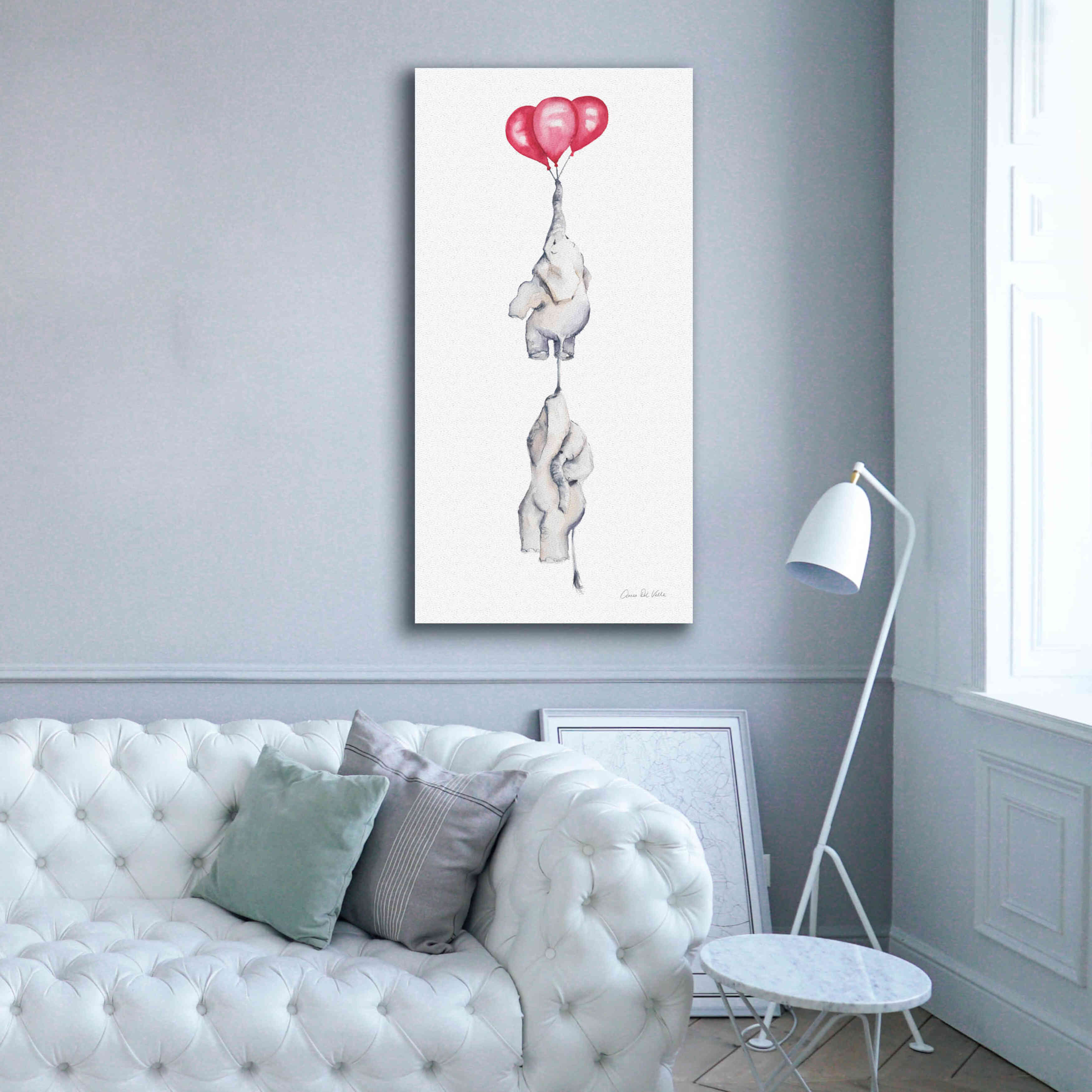 'Baby Elephant Love IV' by Alan Majchrowicz, Giclee Canvas Wall Art,30x60