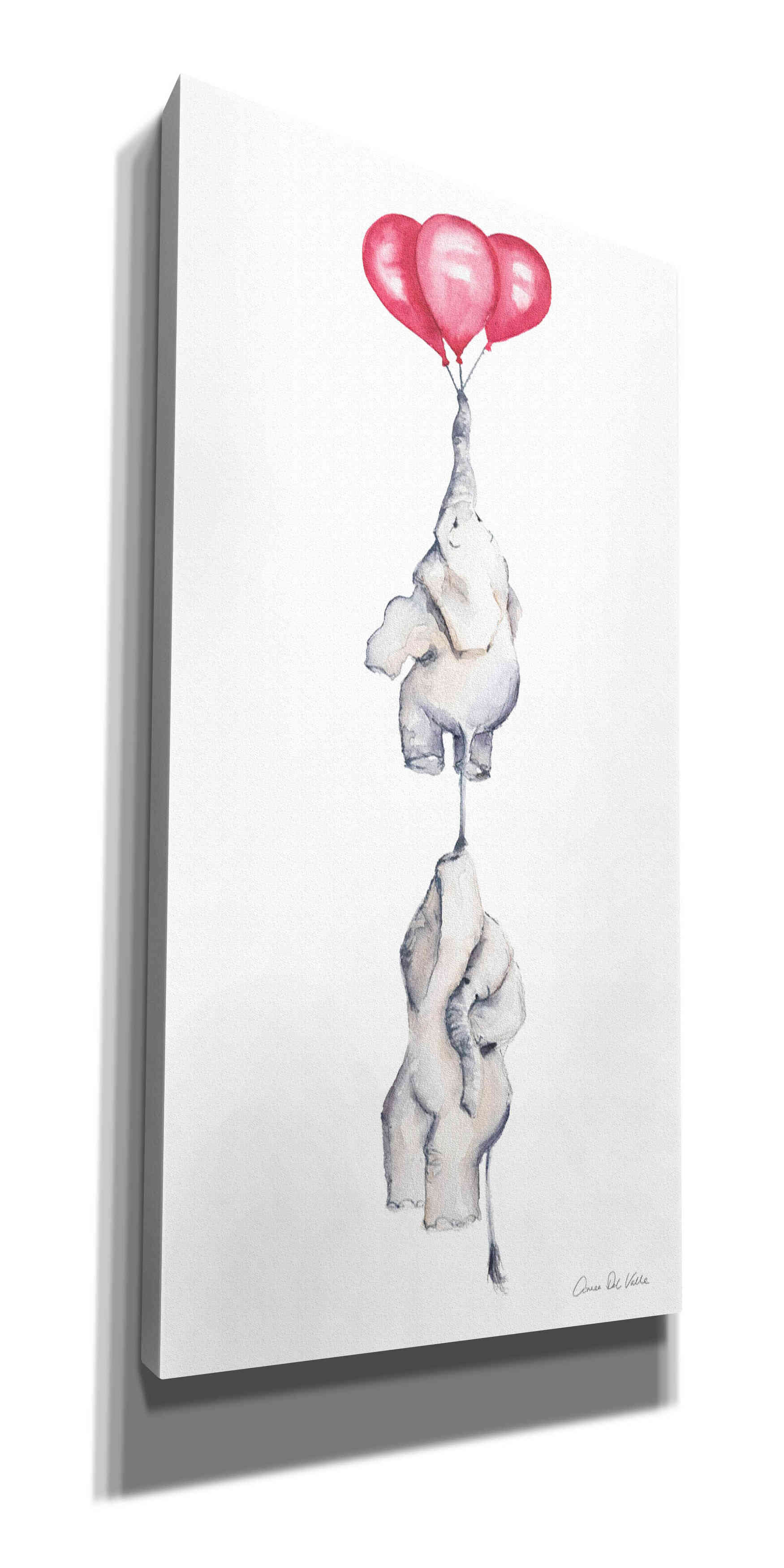 'Baby Elephant Love IV' by Alan Majchrowicz, Giclee Canvas Wall Art