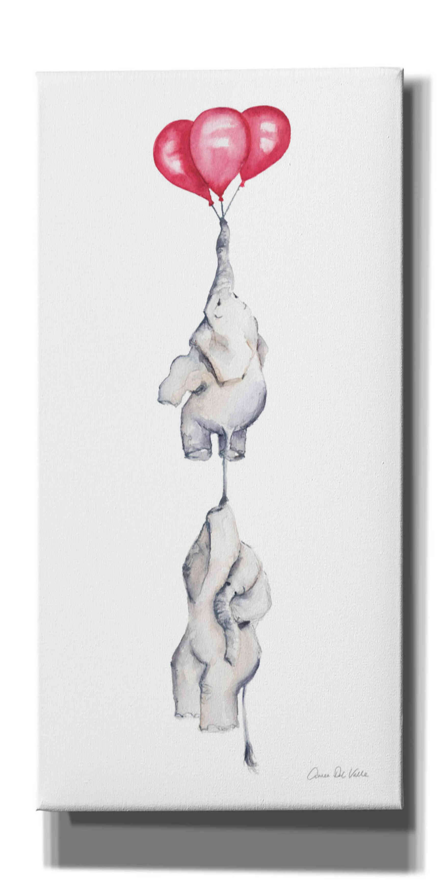 'Baby Elephant Love IV' by Alan Majchrowicz, Giclee Canvas Wall Art