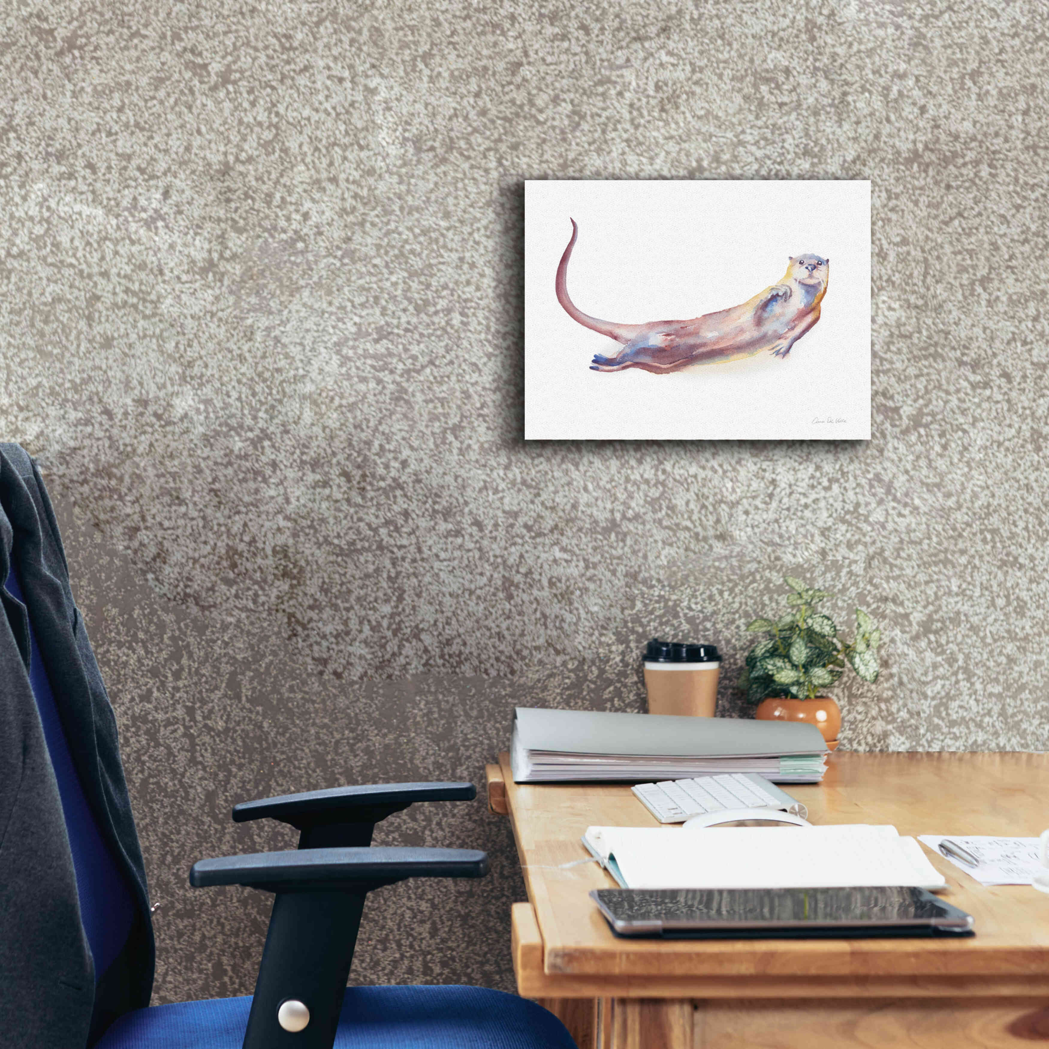 'Swimming Otter I' by Alan Majchrowicz, Giclee Canvas Wall Art,16x12