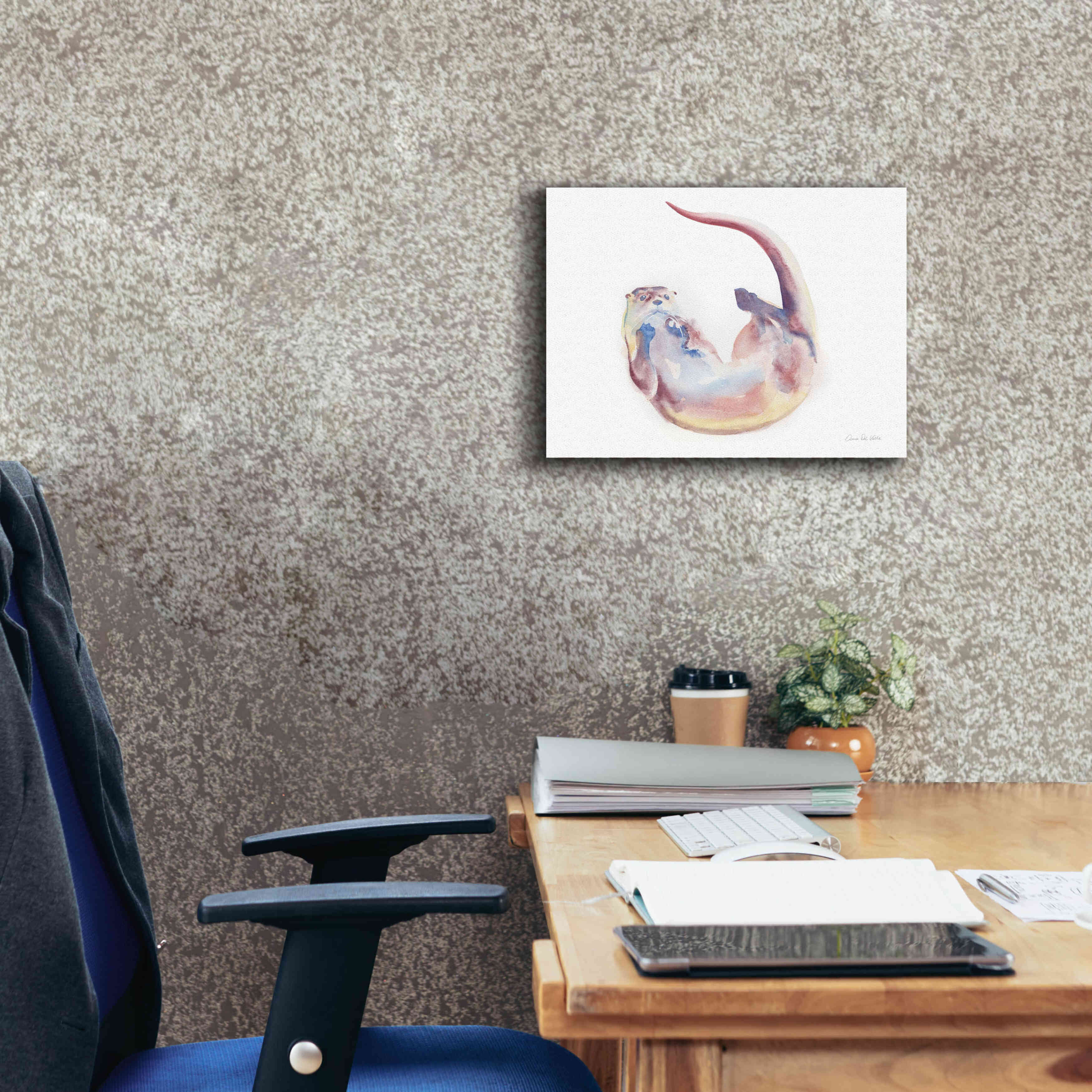 'Swimming Otter II' by Alan Majchrowicz, Giclee Canvas Wall Art,16x12