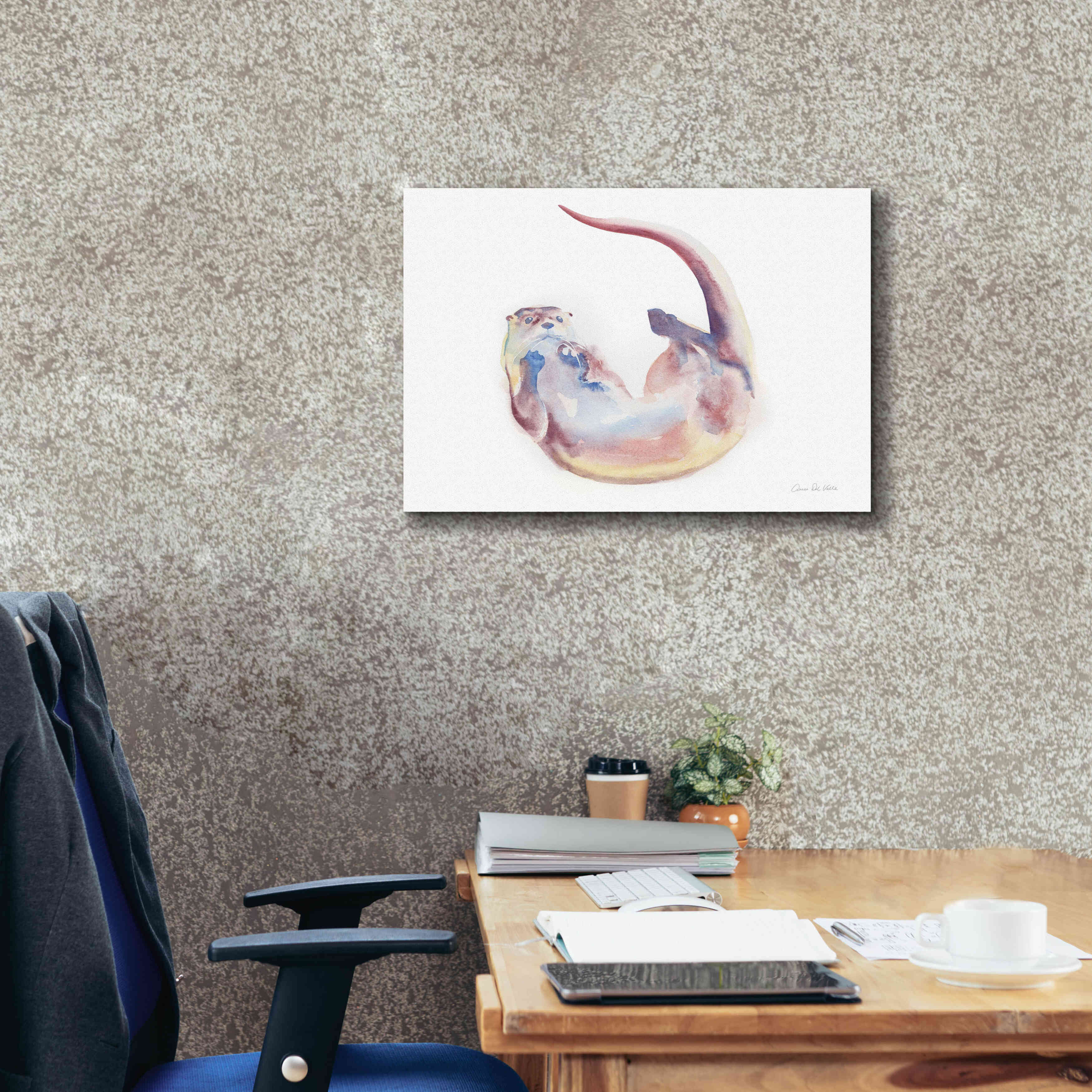 'Swimming Otter II' by Alan Majchrowicz, Giclee Canvas Wall Art,24x20