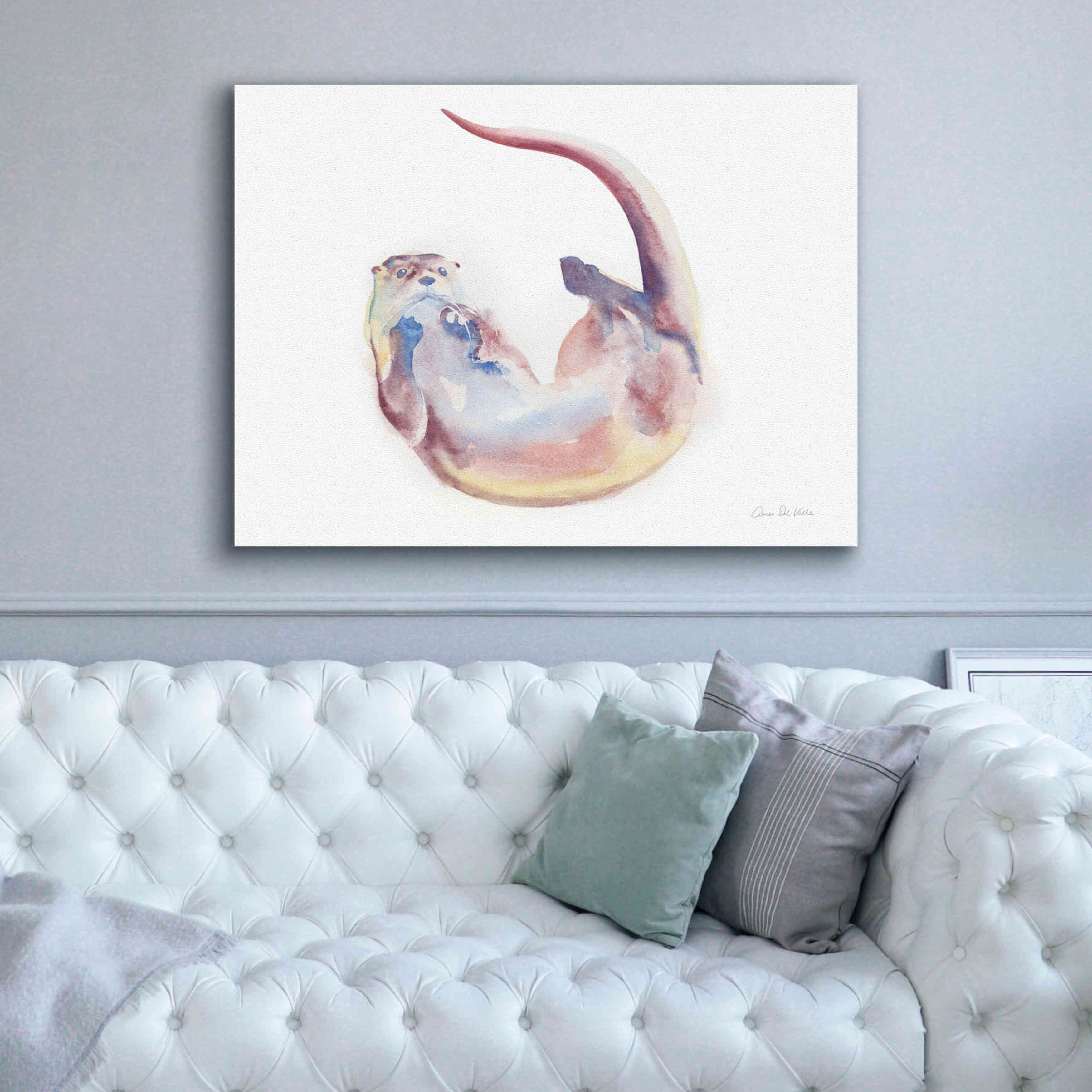 'Swimming Otter II' by Alan Majchrowicz, Giclee Canvas Wall Art,54x40