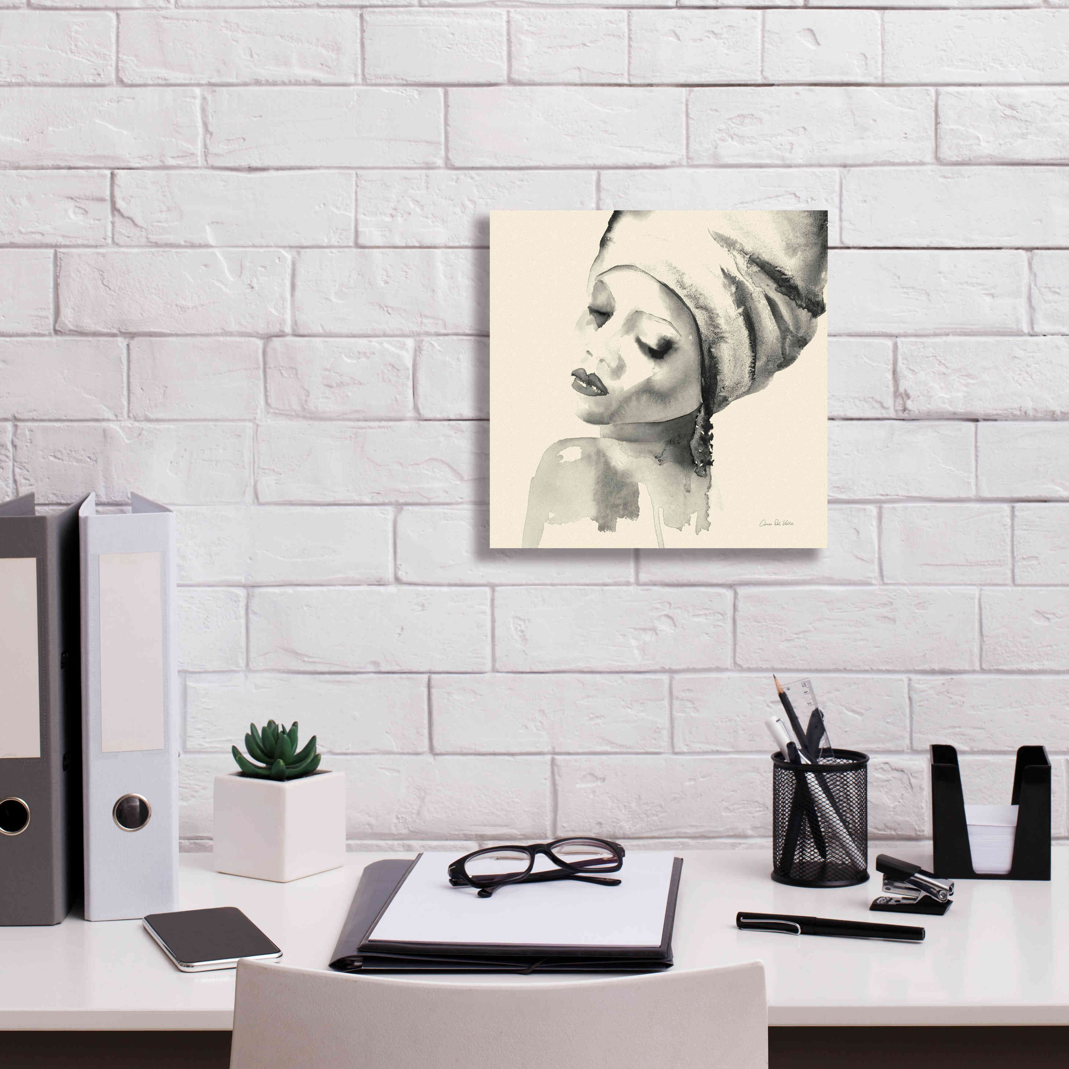 'Woman I Yellow' by Alan Majchrowicz, Giclee Canvas Wall Art,12x12