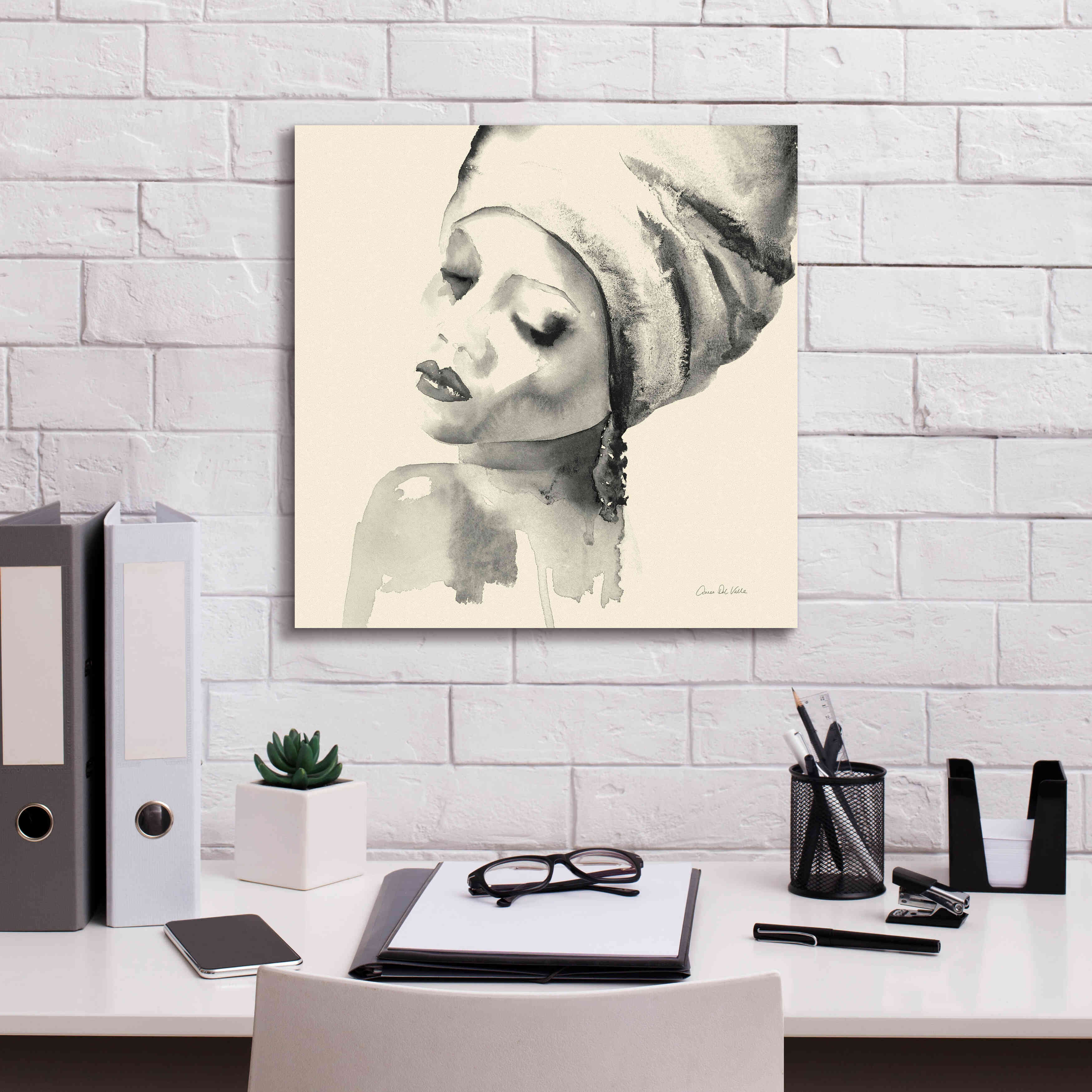 'Woman I Yellow' by Alan Majchrowicz, Giclee Canvas Wall Art,18x18