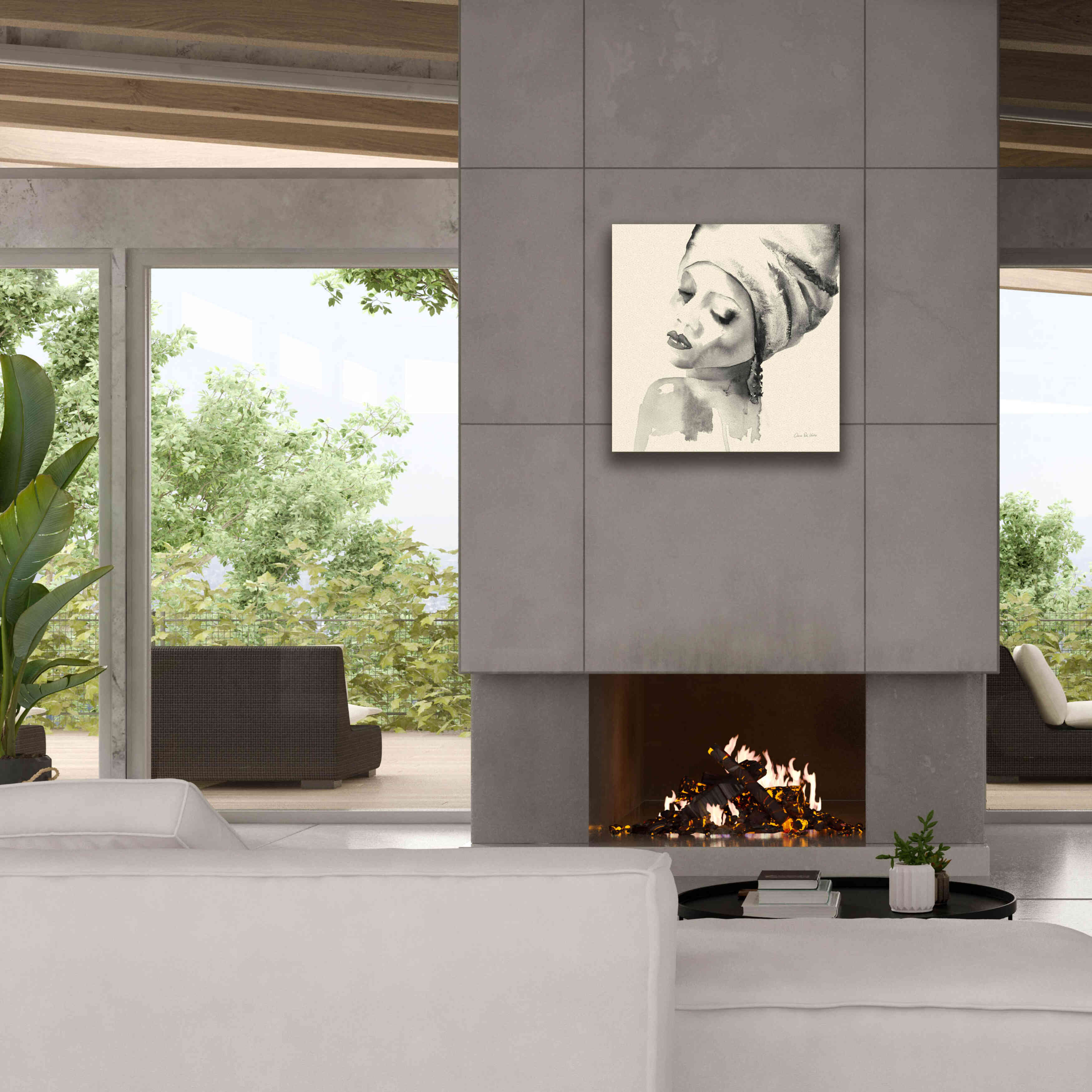 'Woman I Yellow' by Alan Majchrowicz, Giclee Canvas Wall Art,26x26