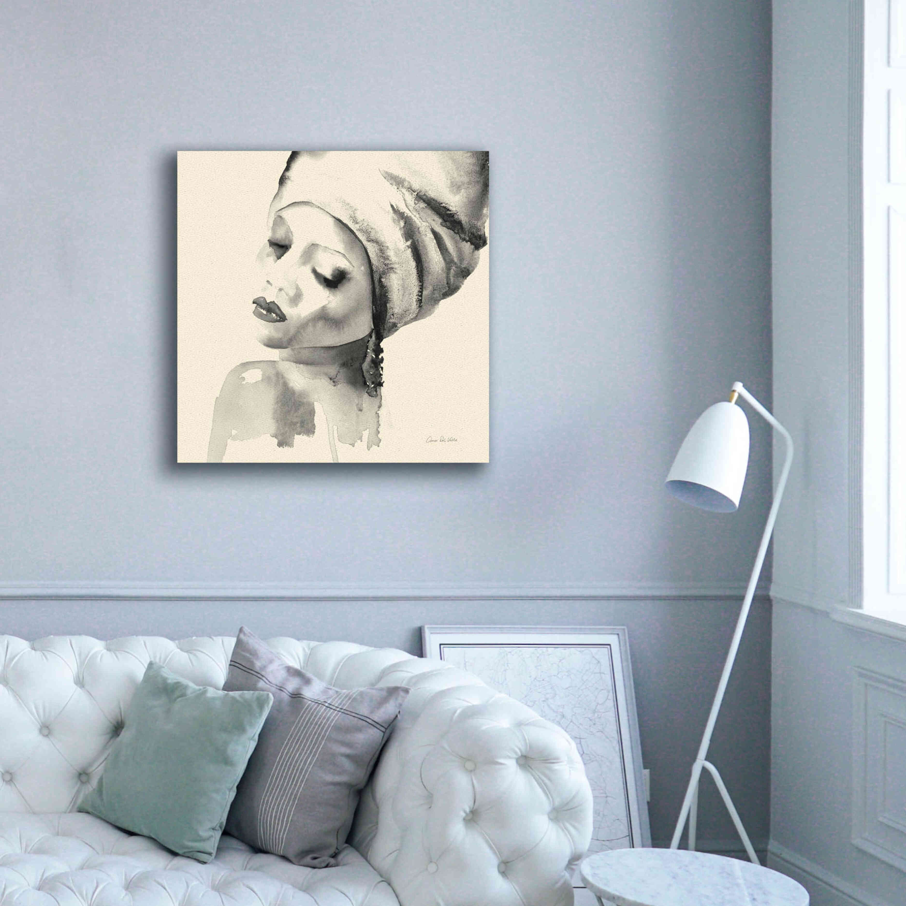 'Woman I Yellow' by Alan Majchrowicz, Giclee Canvas Wall Art,37x37