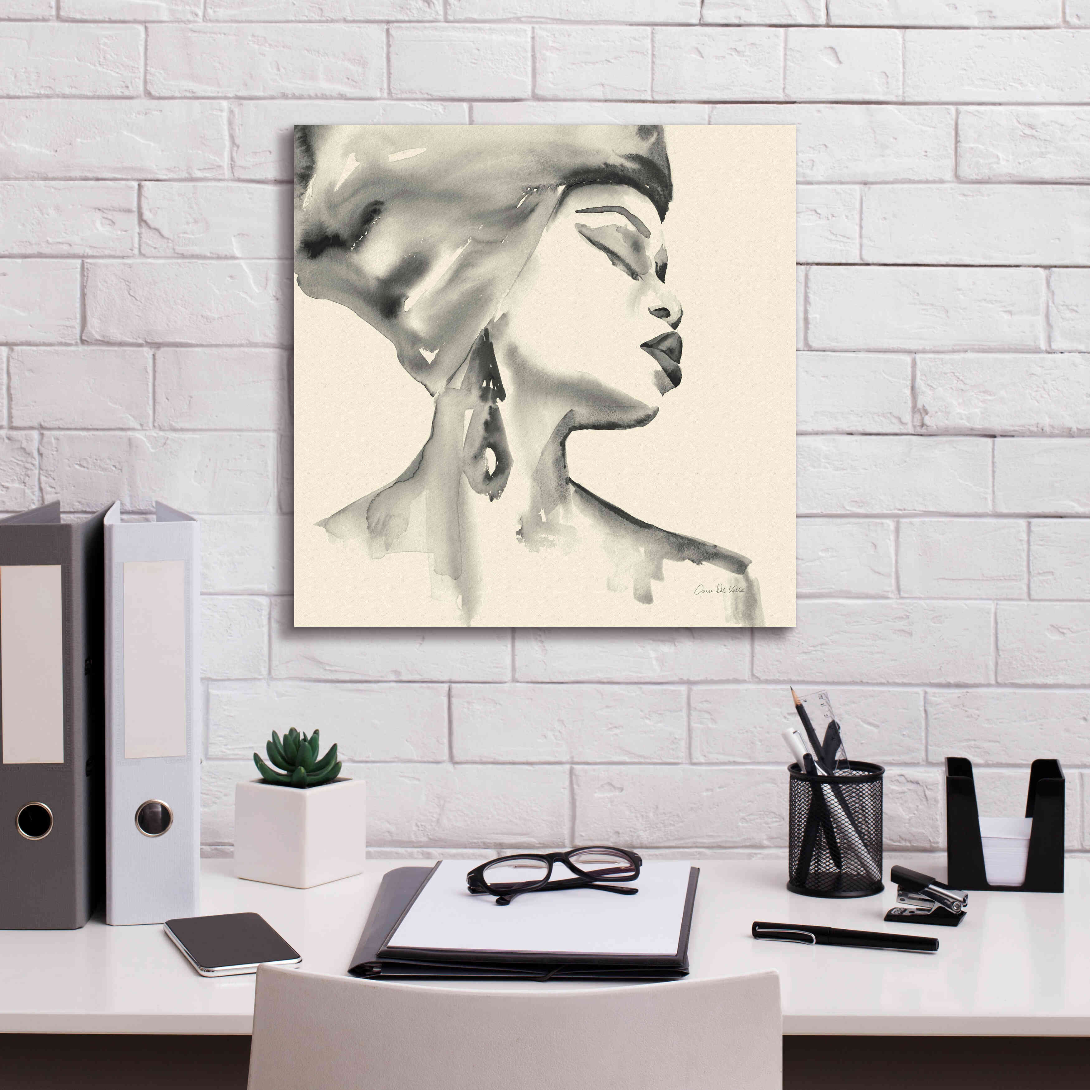 'Woman III Yellow' by Alan Majchrowicz, Giclee Canvas Wall Art,18x18