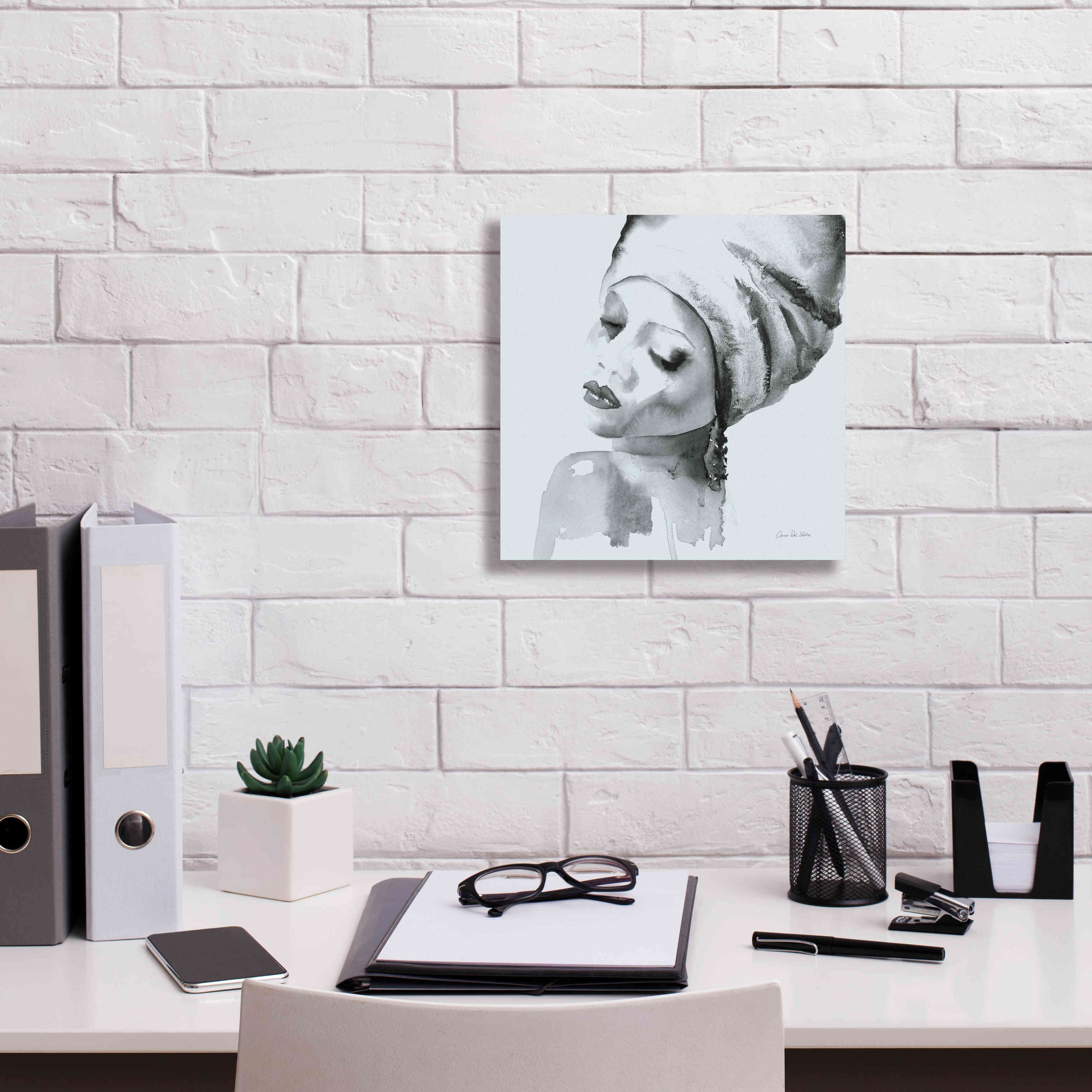 'Woman I Blue' by Alan Majchrowicz, Giclee Canvas Wall Art,12x12