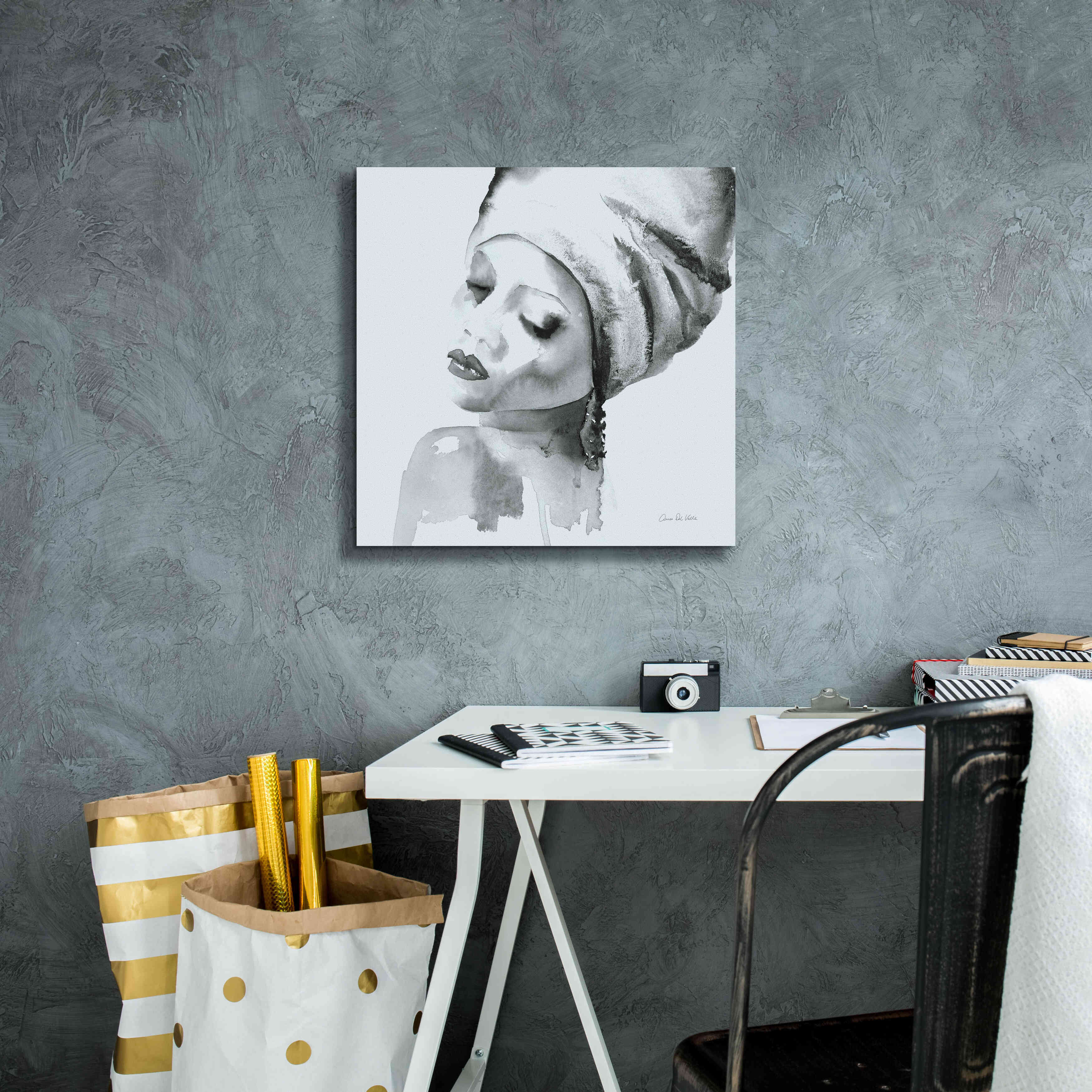 'Woman I Blue' by Alan Majchrowicz, Giclee Canvas Wall Art,18x18