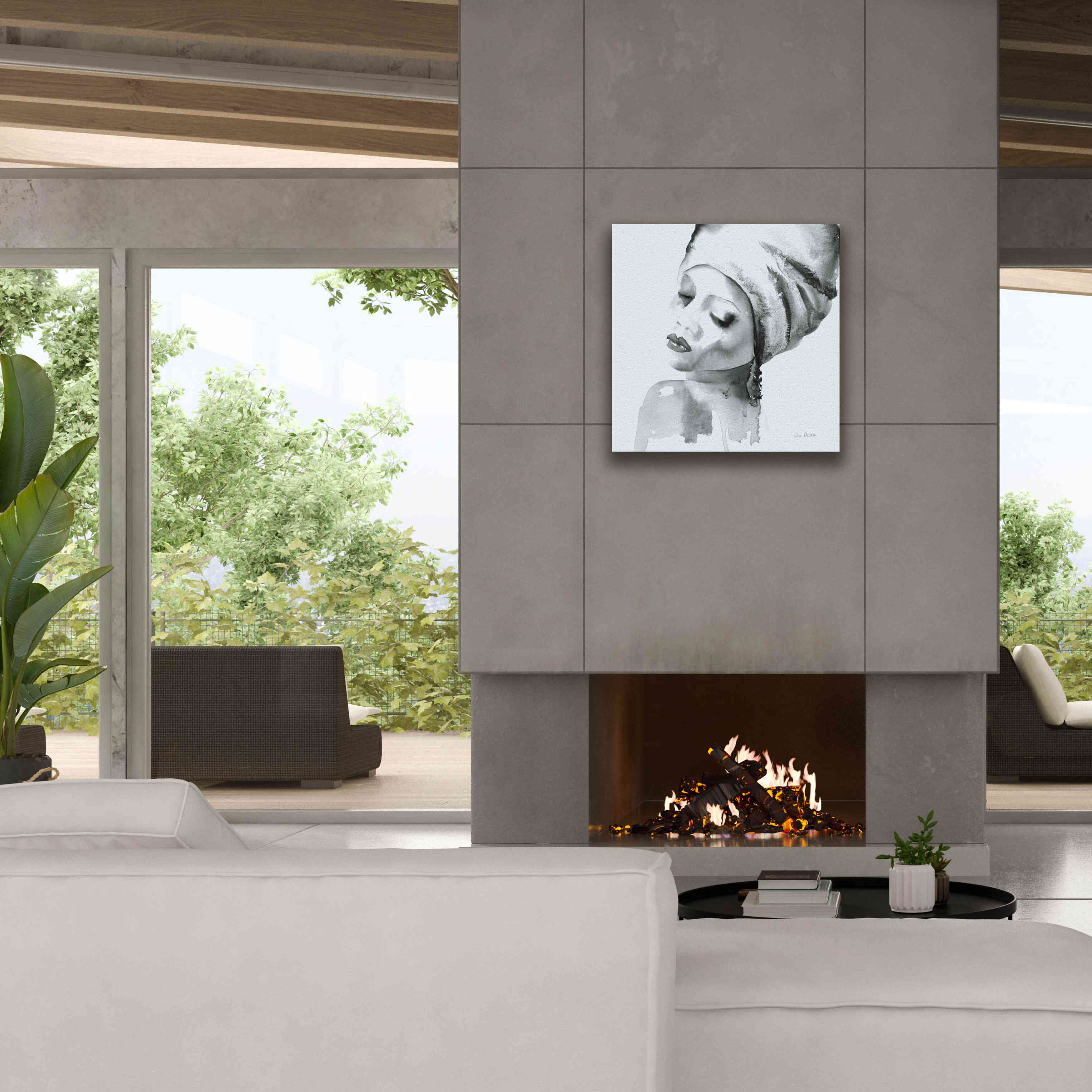 'Woman I Blue' by Alan Majchrowicz, Giclee Canvas Wall Art,26x26