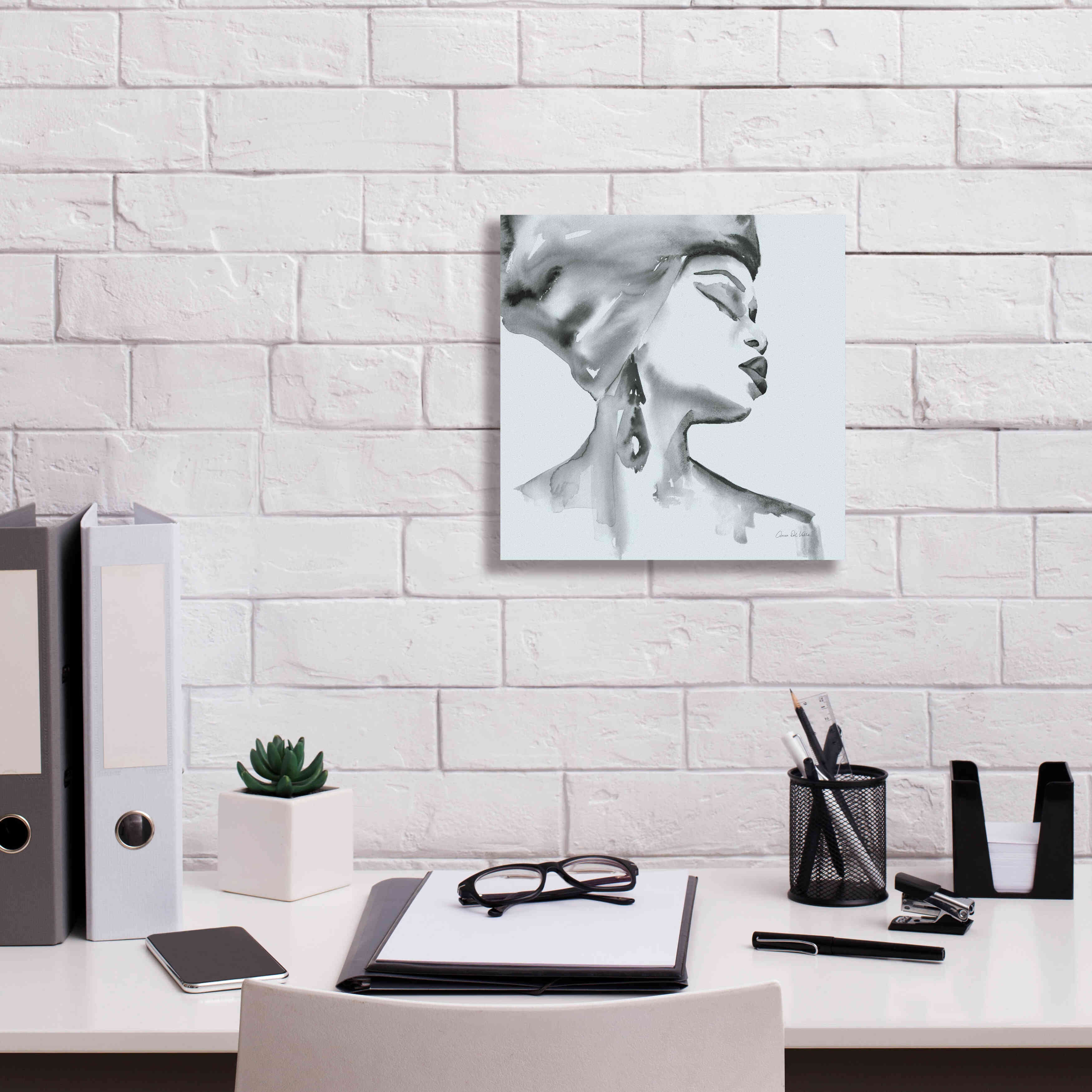 'Woman III Blue' by Alan Majchrowicz, Giclee Canvas Wall Art,12x12