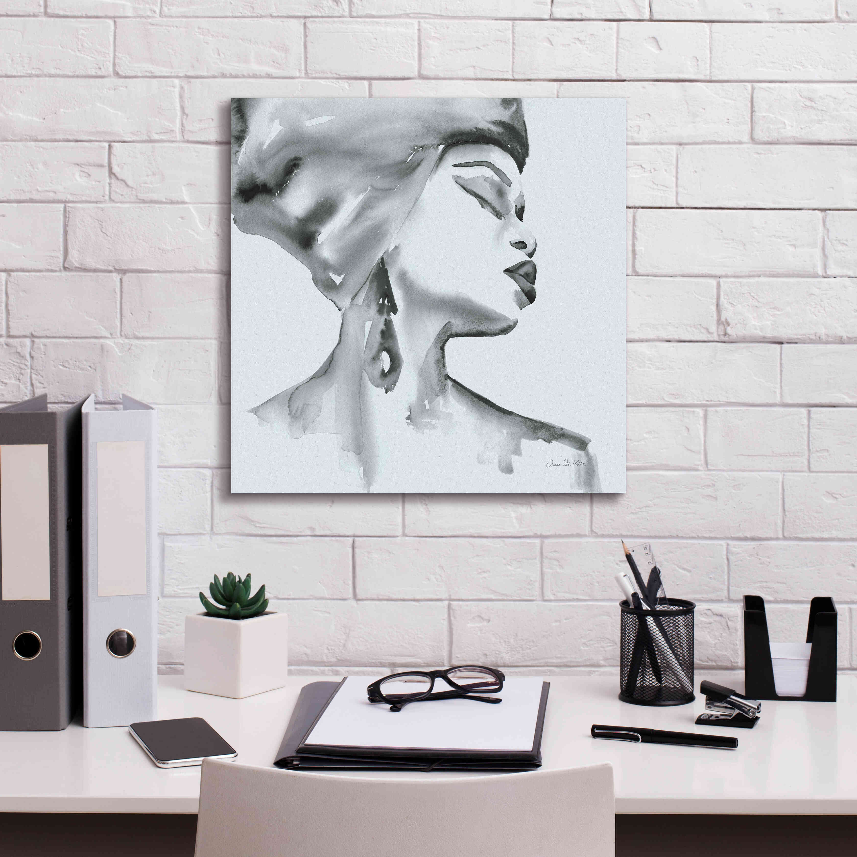 'Woman III Blue' by Alan Majchrowicz, Giclee Canvas Wall Art,18x18