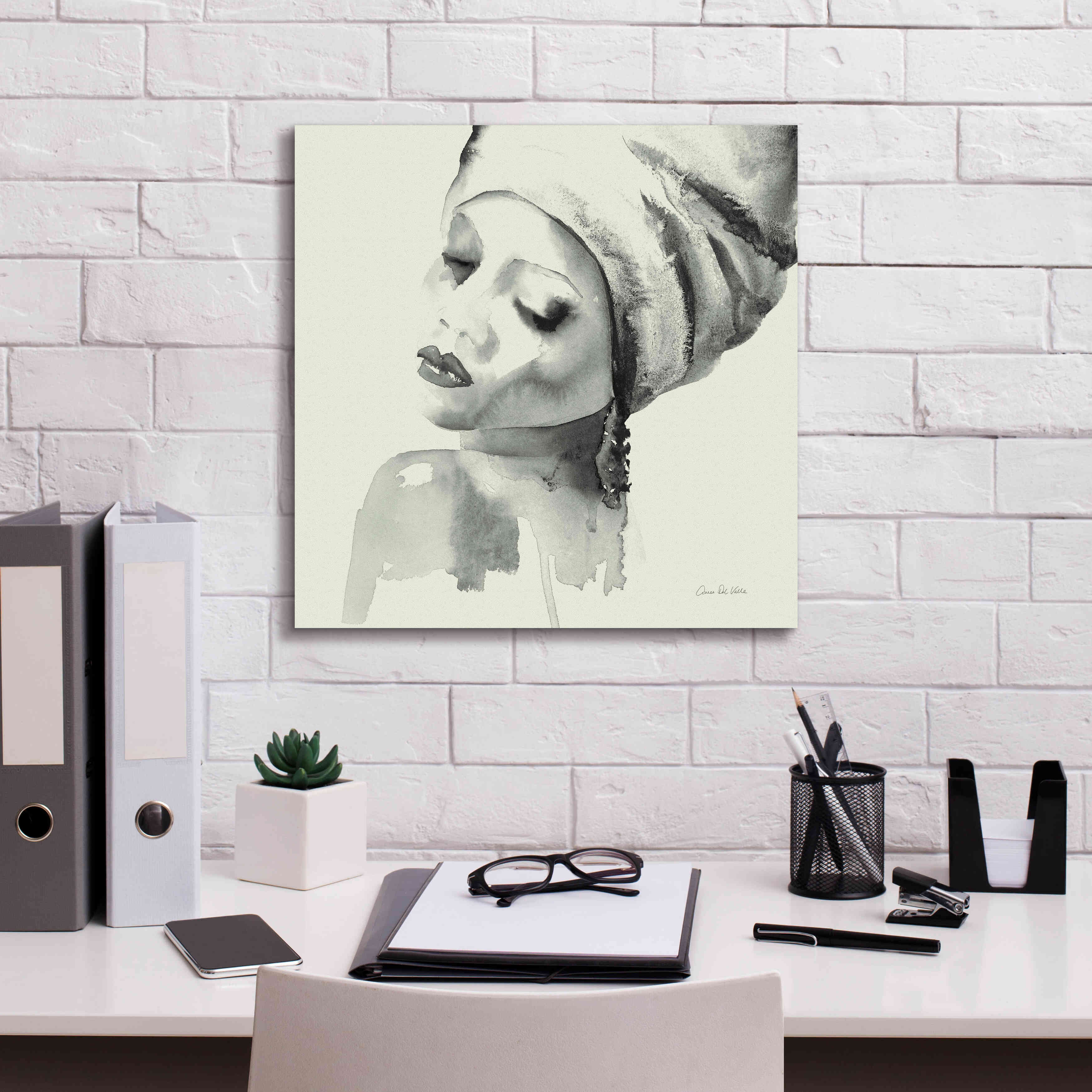 'Woman I Green' by Alan Majchrowicz, Giclee Canvas Wall Art,18x18