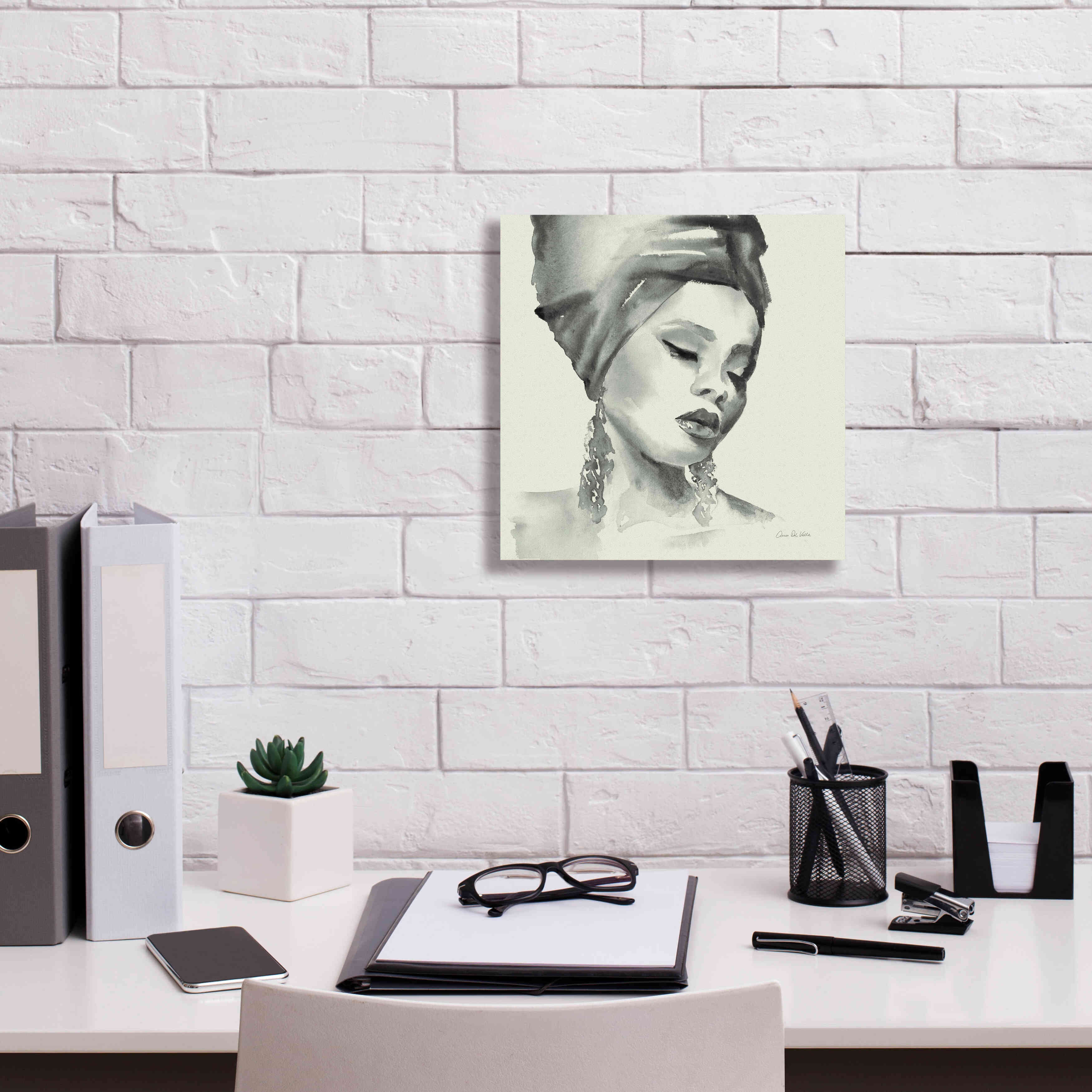 'Woman II Green' by Alan Majchrowicz, Giclee Canvas Wall Art,12x12