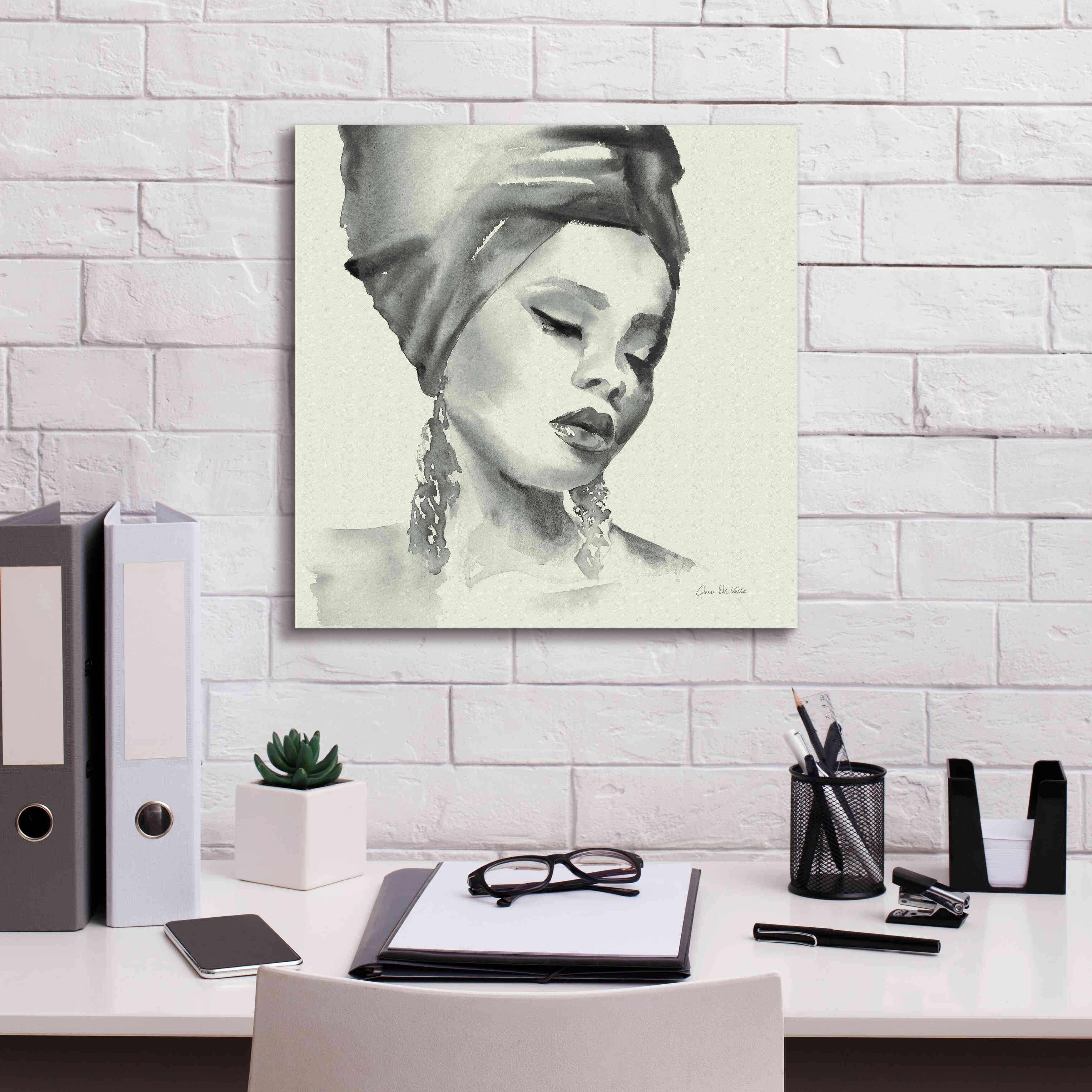 'Woman II Green' by Alan Majchrowicz, Giclee Canvas Wall Art,18x18