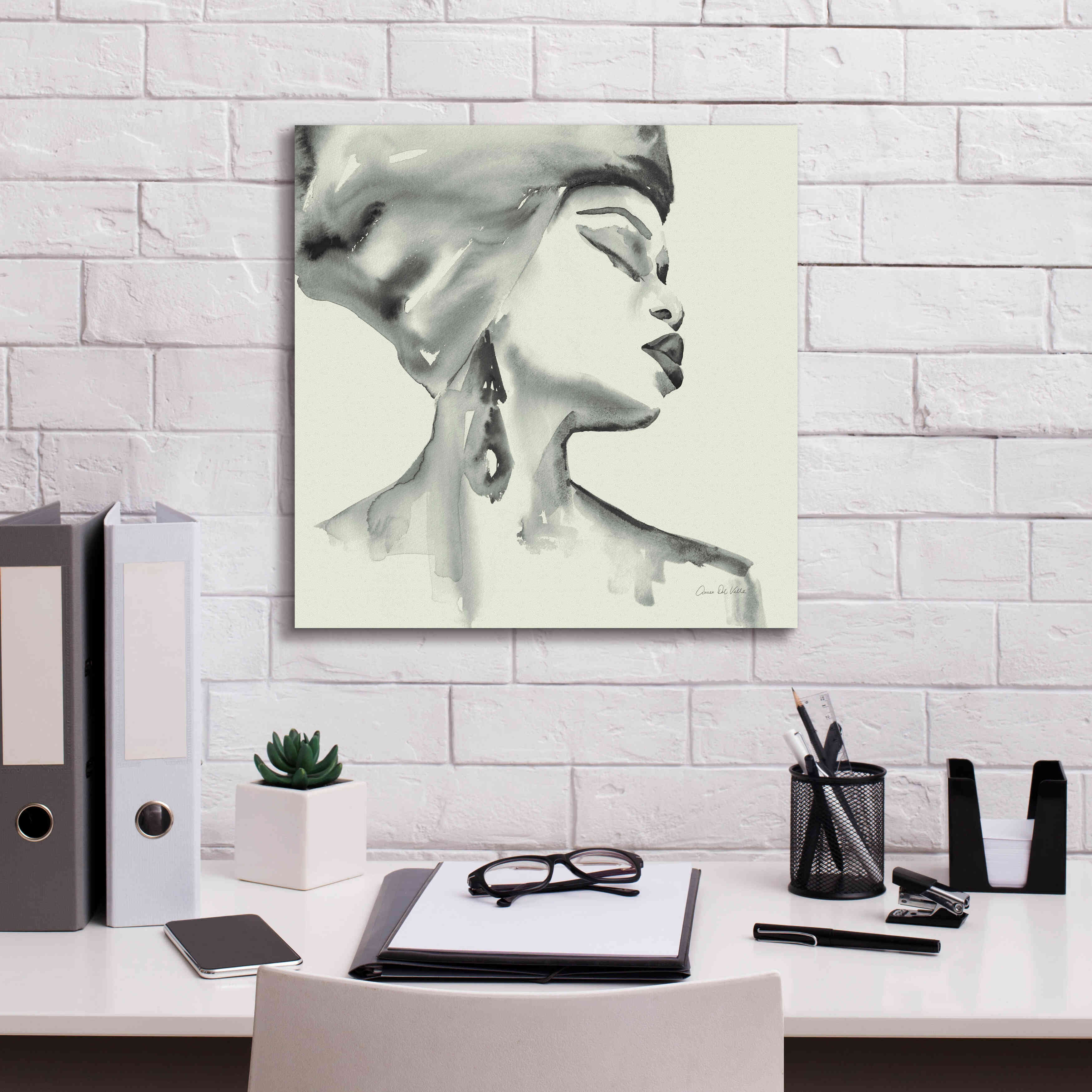 'Woman III Green' by Alan Majchrowicz, Giclee Canvas Wall Art,18x18