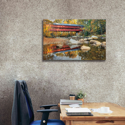 Image of 'Swift River Covered Bridge' by Alan Majchrowicz, Giclee Canvas Wall Art,40x26