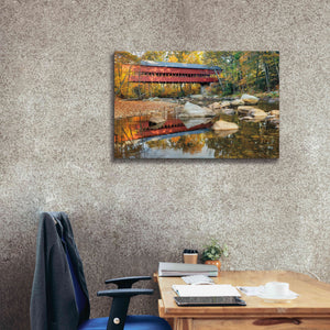 'Swift River Covered Bridge' by Alan Majchrowicz, Giclee Canvas Wall Art,40x26