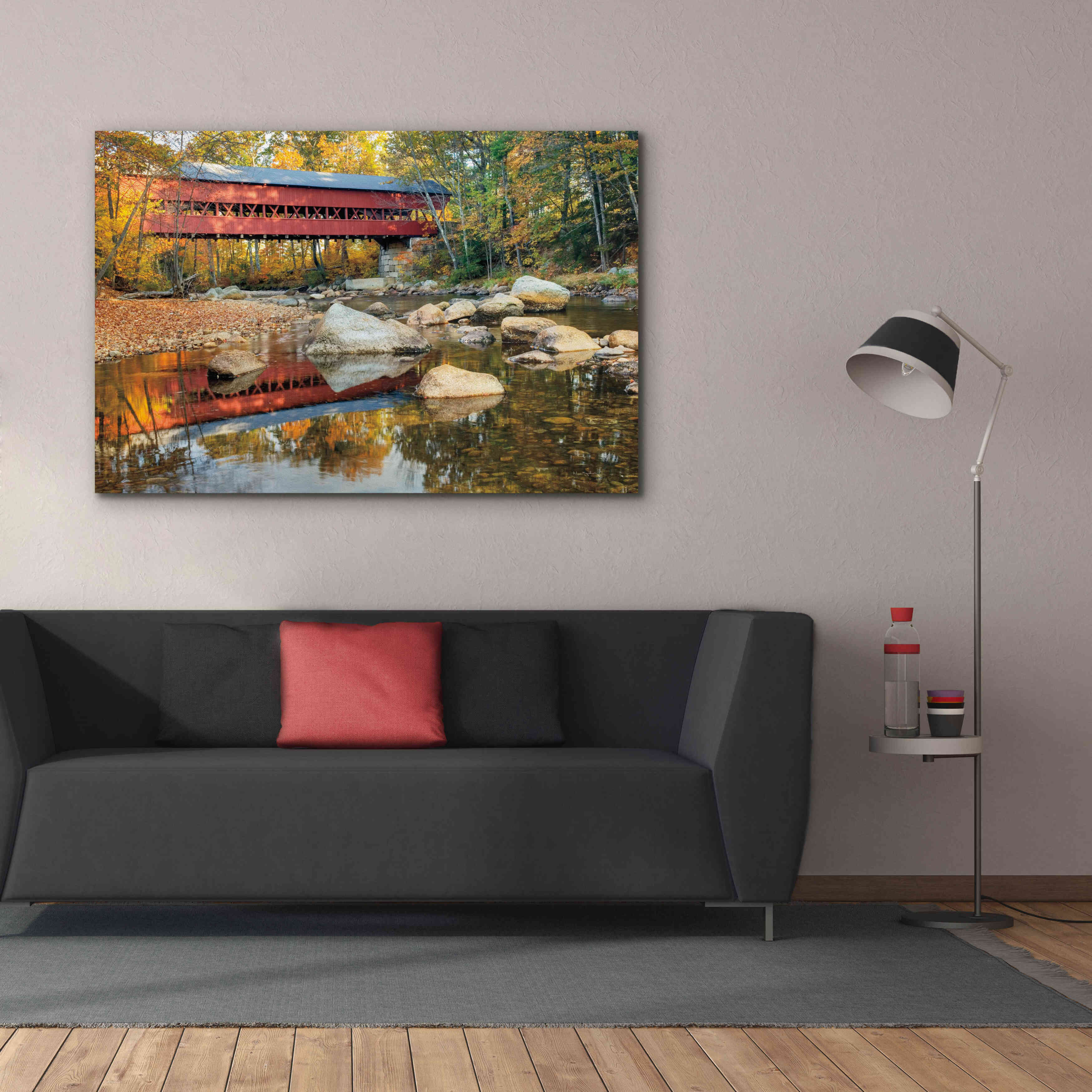 'Swift River Covered Bridge' by Alan Majchrowicz, Giclee Canvas Wall Art,60x40