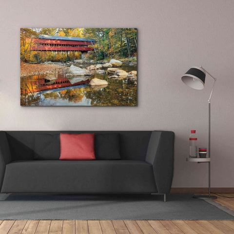 Image of 'Swift River Covered Bridge' by Alan Majchrowicz, Giclee Canvas Wall Art,60x40
