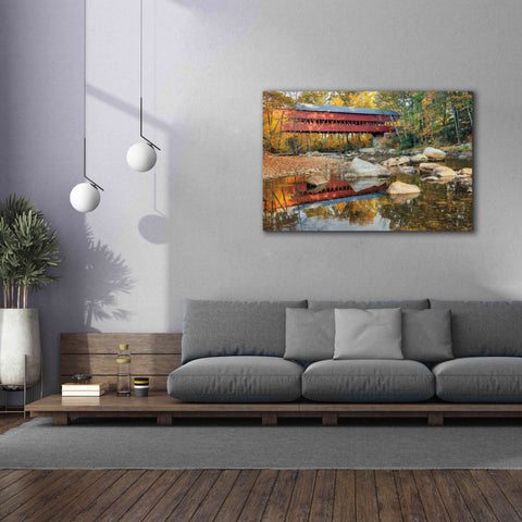 Image of 'Swift River Covered Bridge' by Alan Majchrowicz, Giclee Canvas Wall Art,60x40