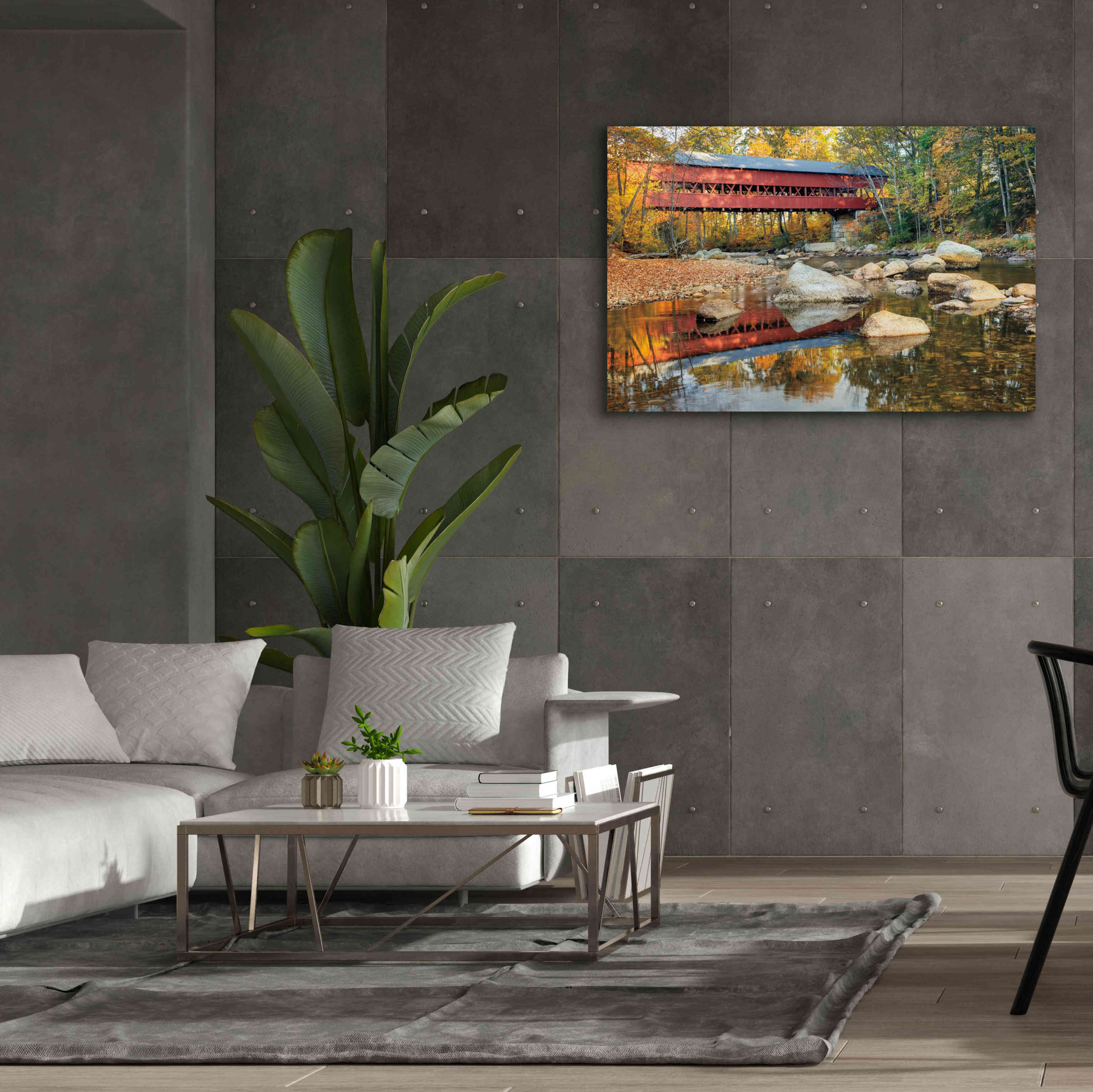 'Swift River Covered Bridge' by Alan Majchrowicz, Giclee Canvas Wall Art,60x40