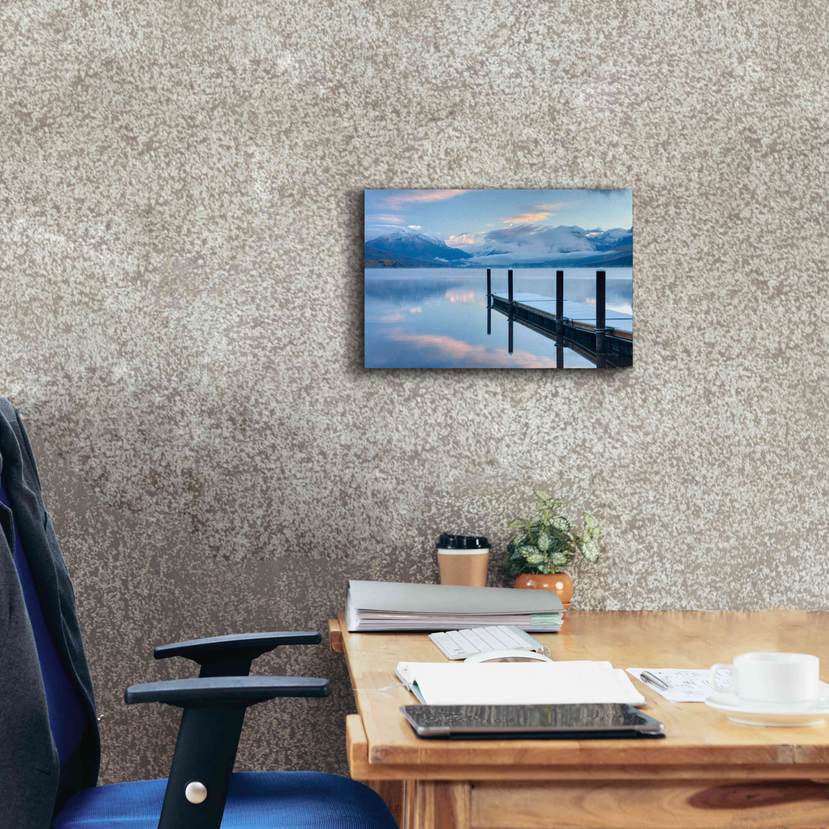 'Lake Mcdonald Dock' by Alan Majchrowicz, Giclee Canvas Wall Art,18x12