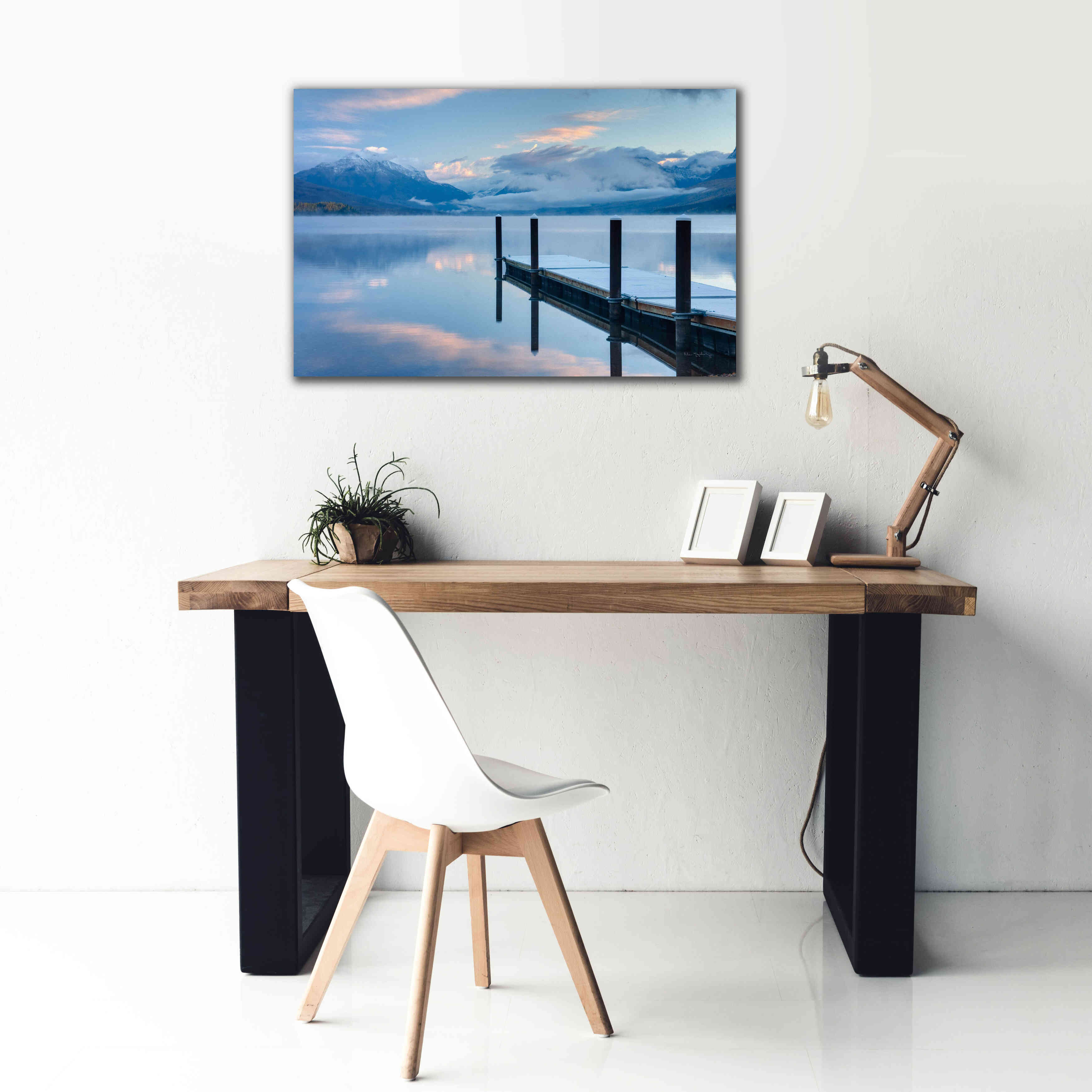'Lake Mcdonald Dock' by Alan Majchrowicz, Giclee Canvas Wall Art,40x26
