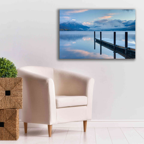 Image of 'Lake Mcdonald Dock' by Alan Majchrowicz, Giclee Canvas Wall Art,40x26