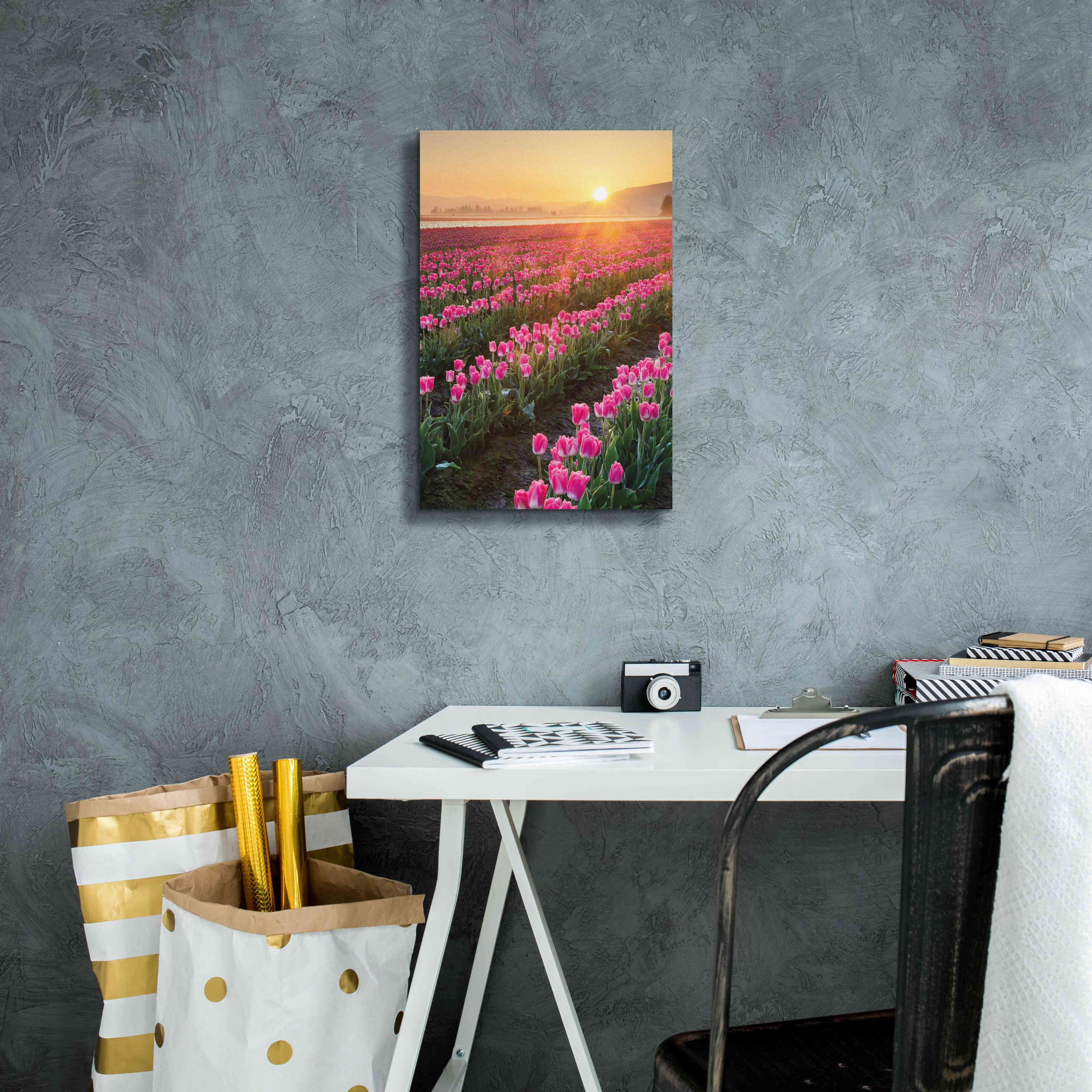 'Skagit Valley Tulips II' by Alan Majchrowicz,Giclee Canvas Wall Art,12x18