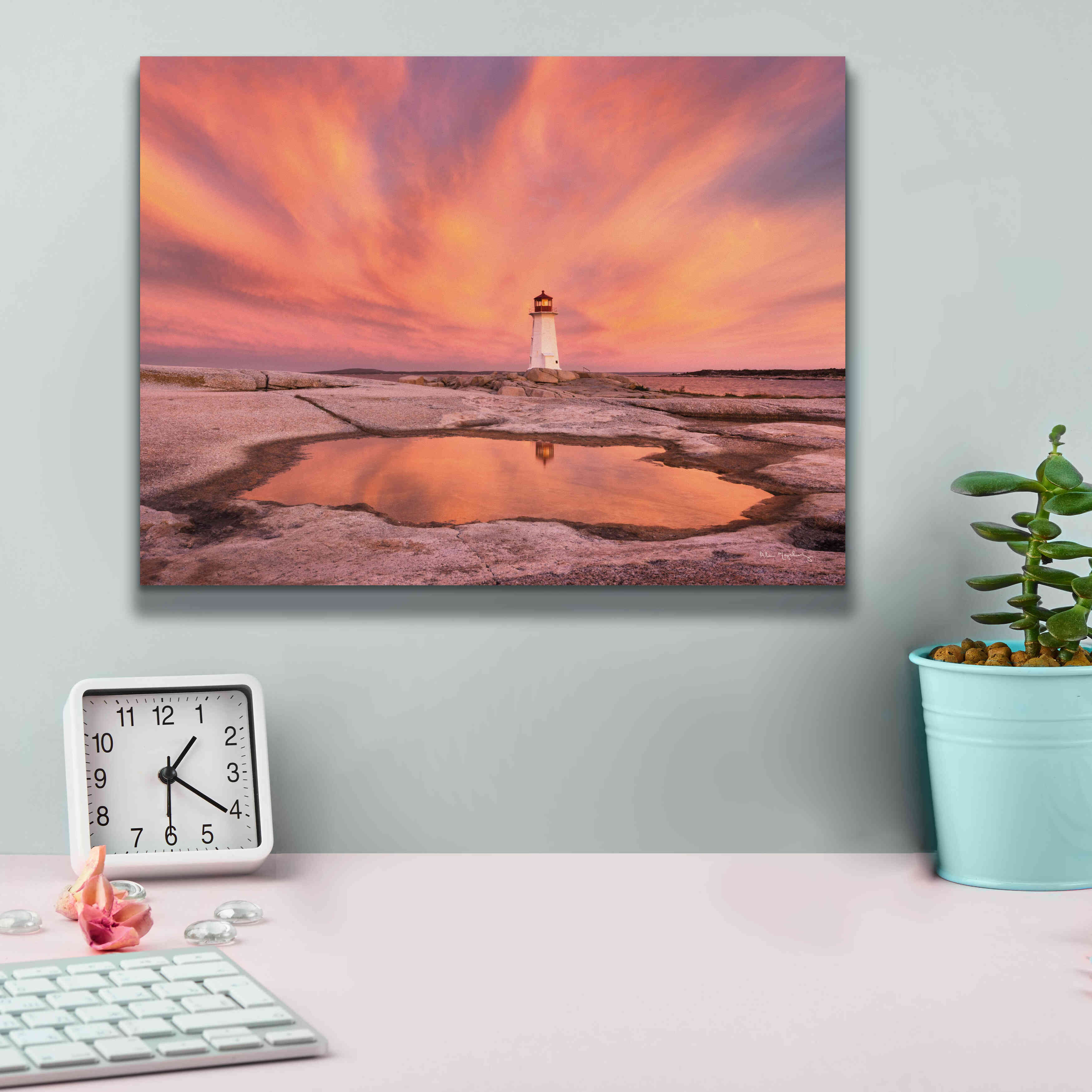 'Peggys Cove Nova Scotia Crop' by Alan Majchrowicz,Giclee Canvas Wall Art,16x12
