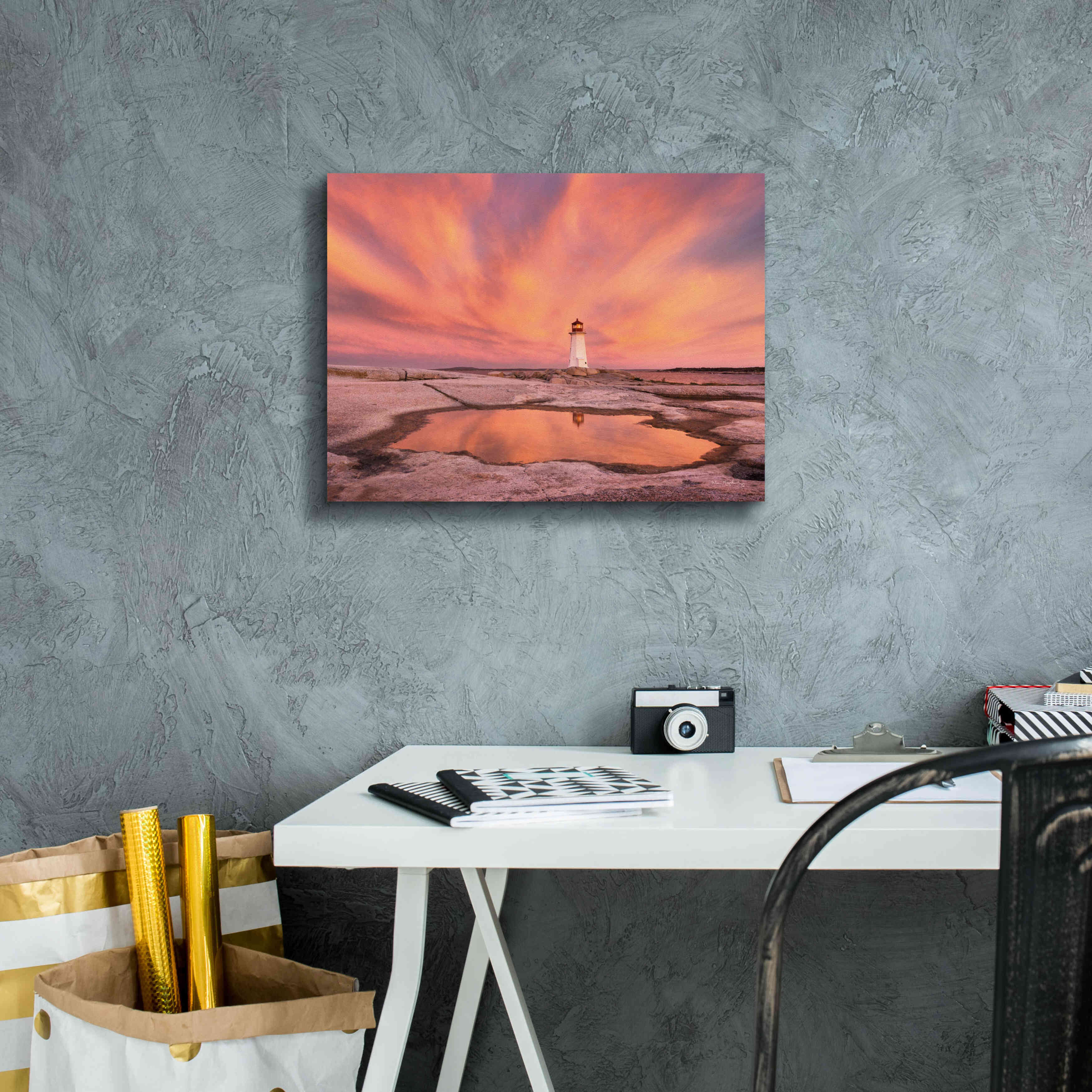 'Peggys Cove Nova Scotia Crop' by Alan Majchrowicz,Giclee Canvas Wall Art,16x12