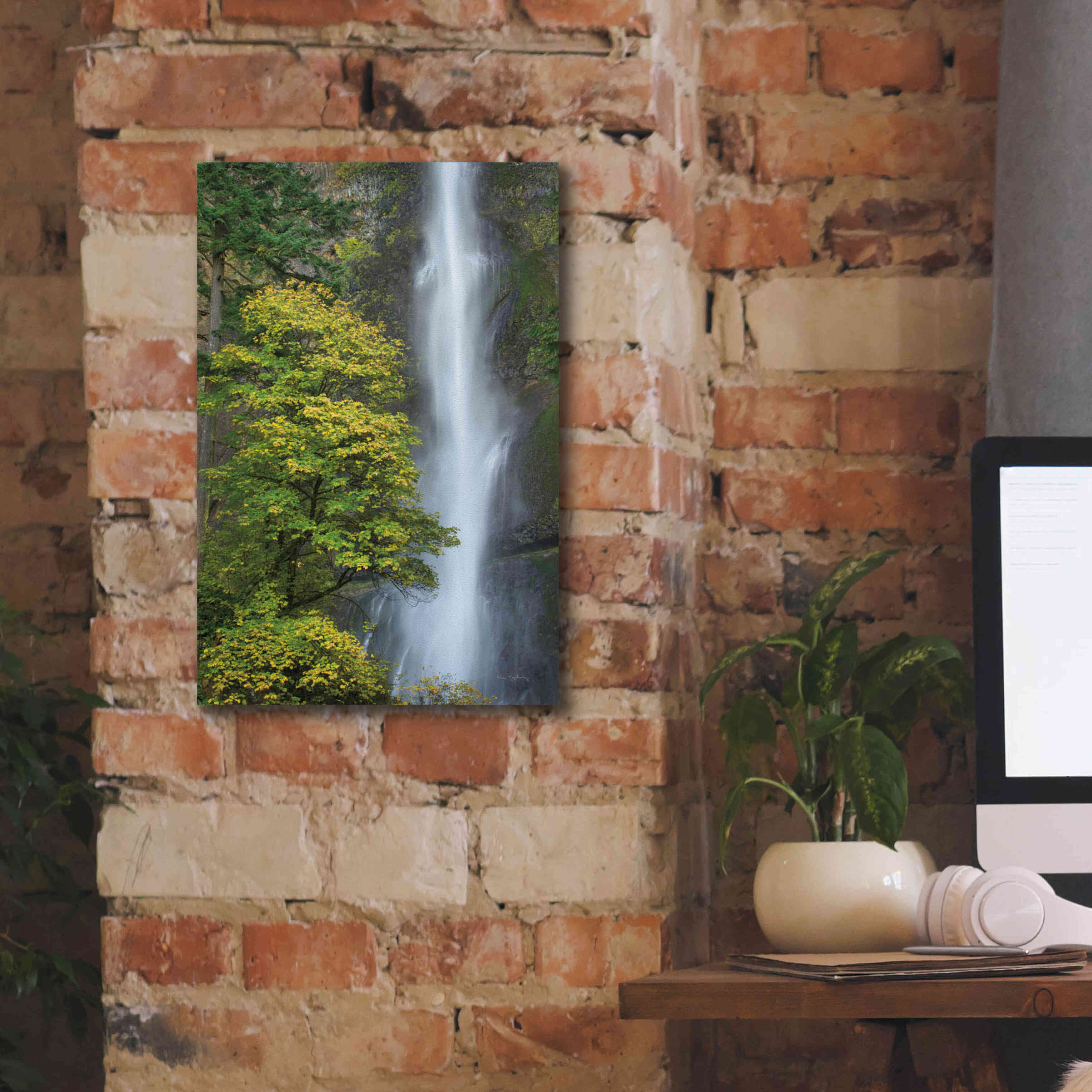 'Multnomah Falls color' by Alan Majchrowicz,Giclee Canvas Wall Art,12x18