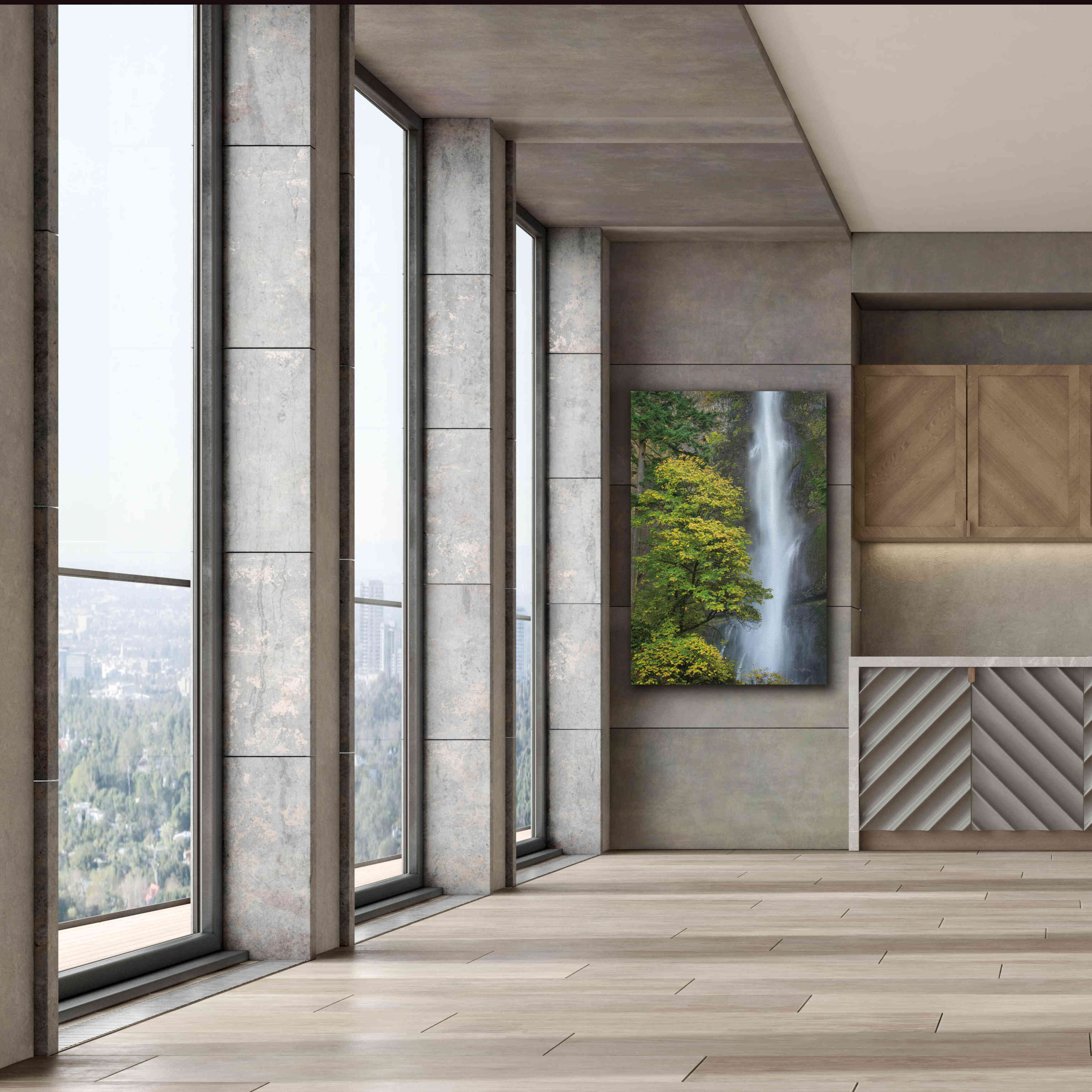 'Multnomah Falls color' by Alan Majchrowicz,Giclee Canvas Wall Art,40x60