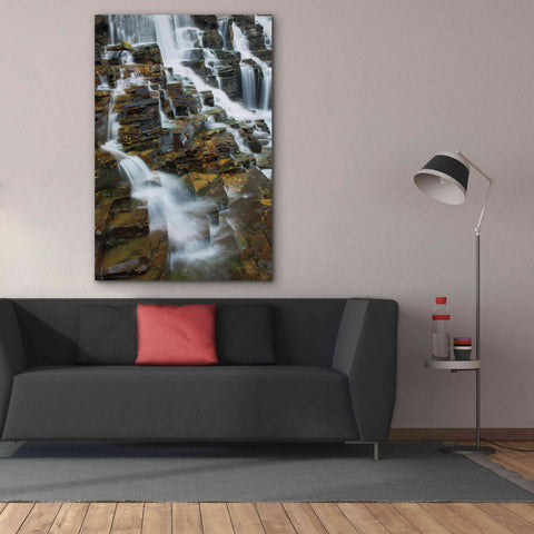 Image of 'Falls on McDonald Creek color' by Alan Majchrowicz,Giclee Canvas Wall Art,40x60