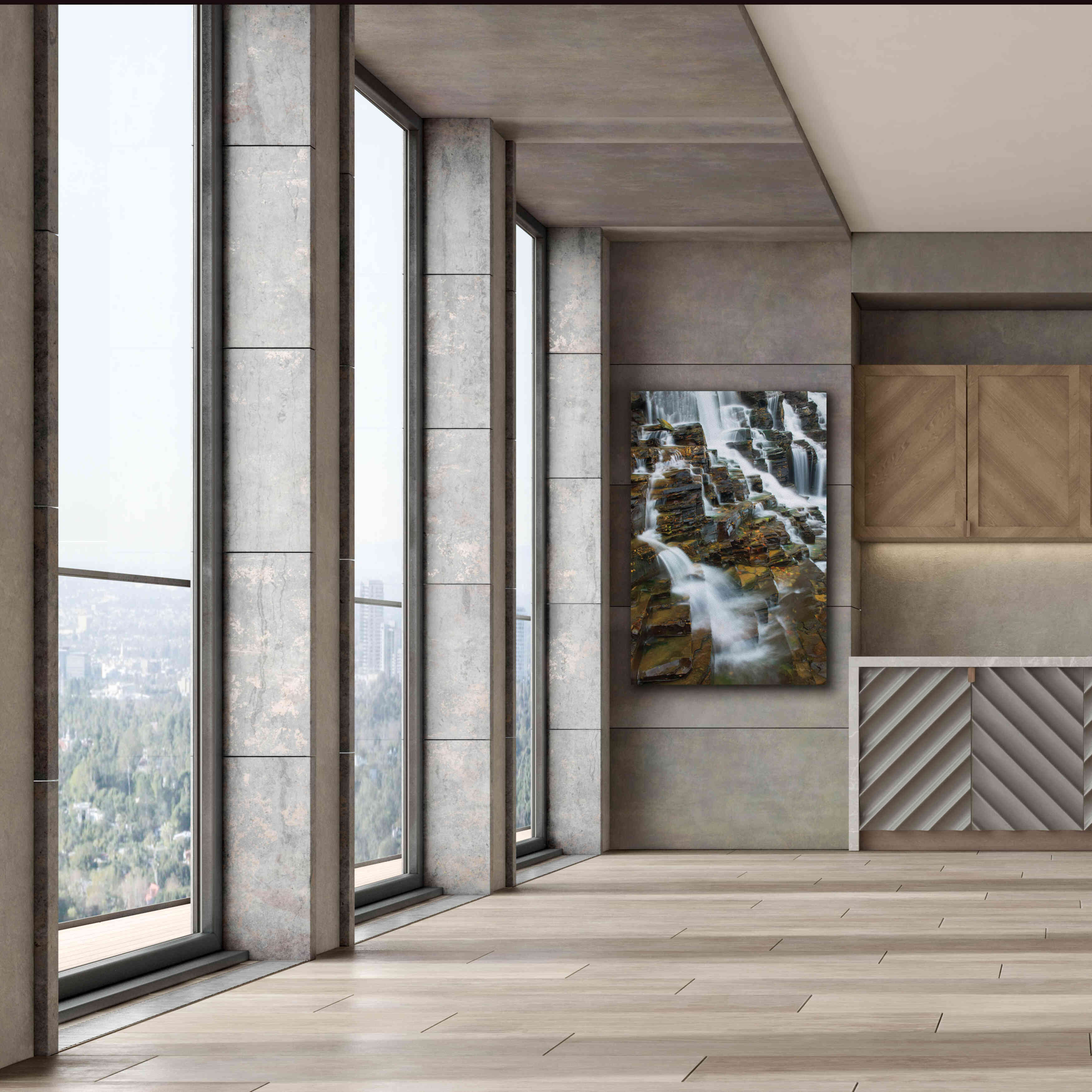 'Falls on McDonald Creek color' by Alan Majchrowicz,Giclee Canvas Wall Art,40x60