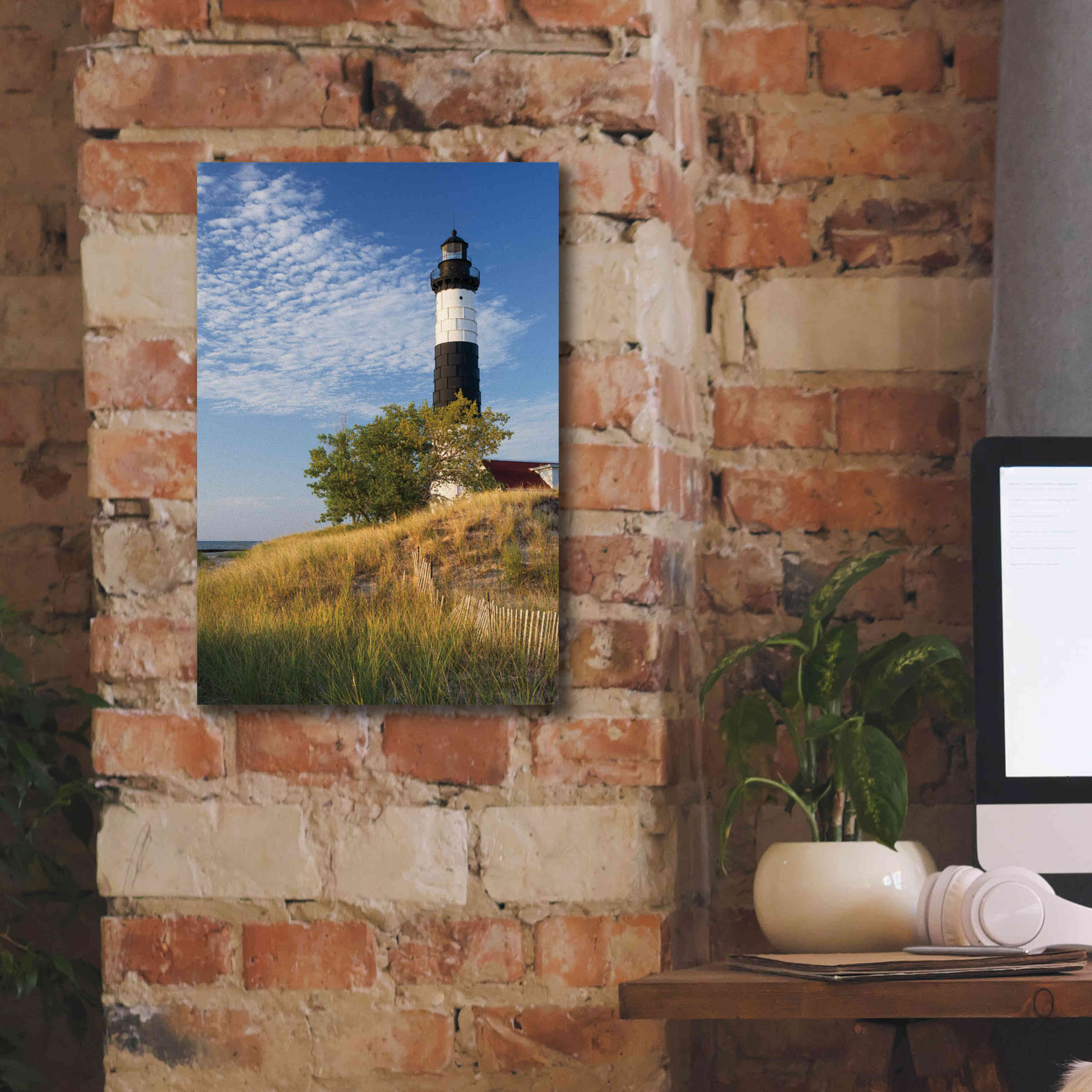 'Big Sable Point Lighthouse II' by Alan Majchrowicz,Giclee Canvas Wall Art,12x18