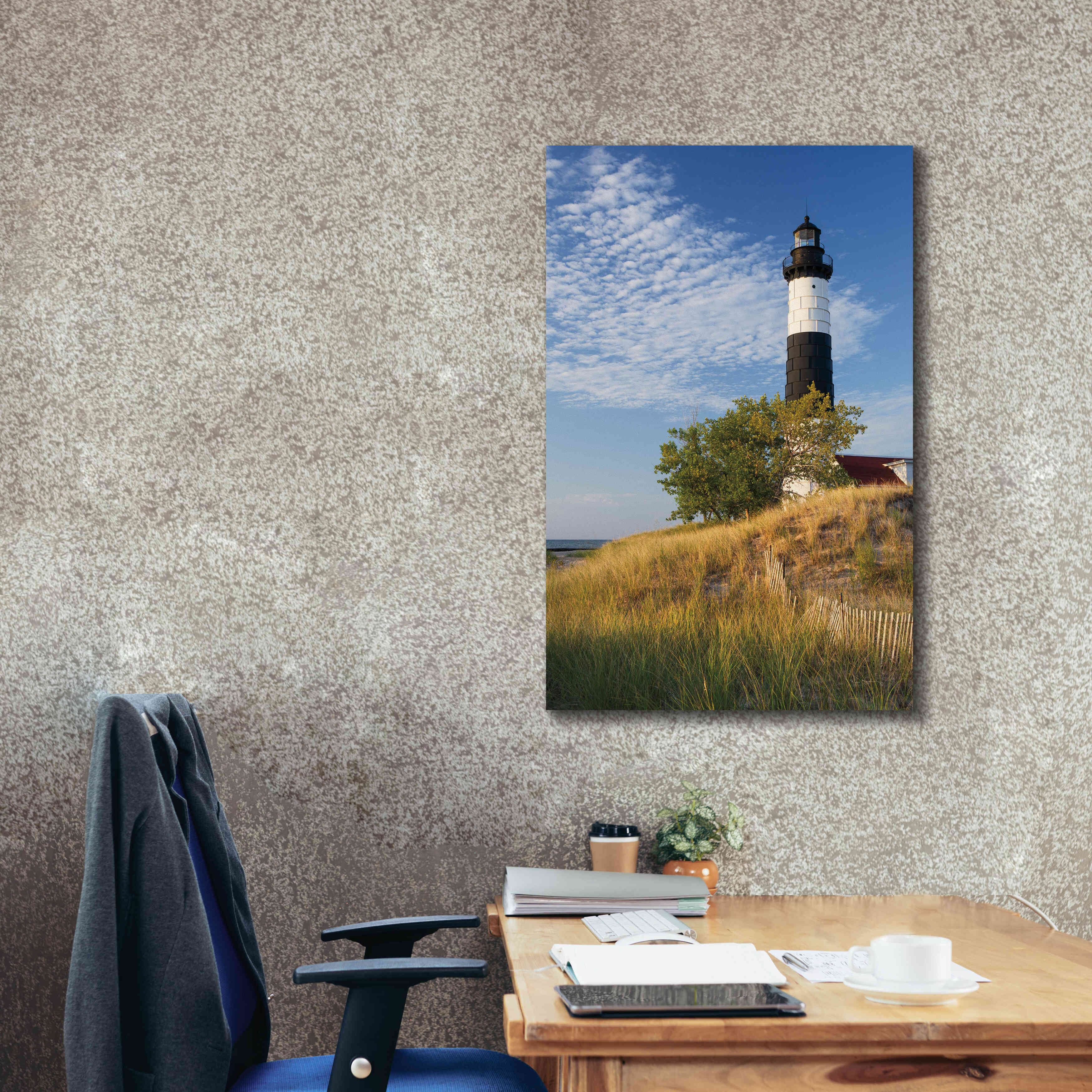 'Big Sable Point Lighthouse II' by Alan Majchrowicz,Giclee Canvas Wall Art,26x40