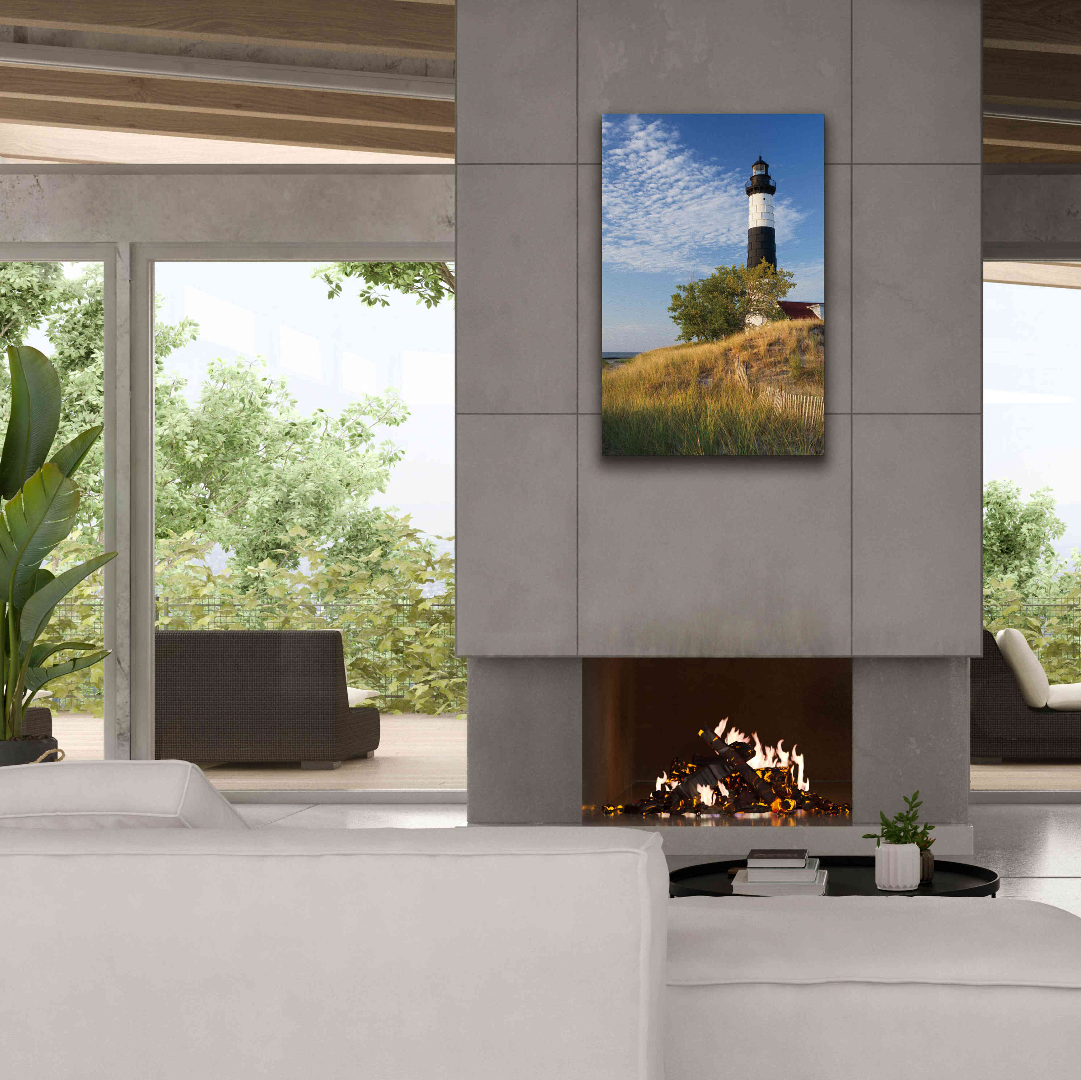 'Big Sable Point Lighthouse II' by Alan Majchrowicz,Giclee Canvas Wall Art,26x40