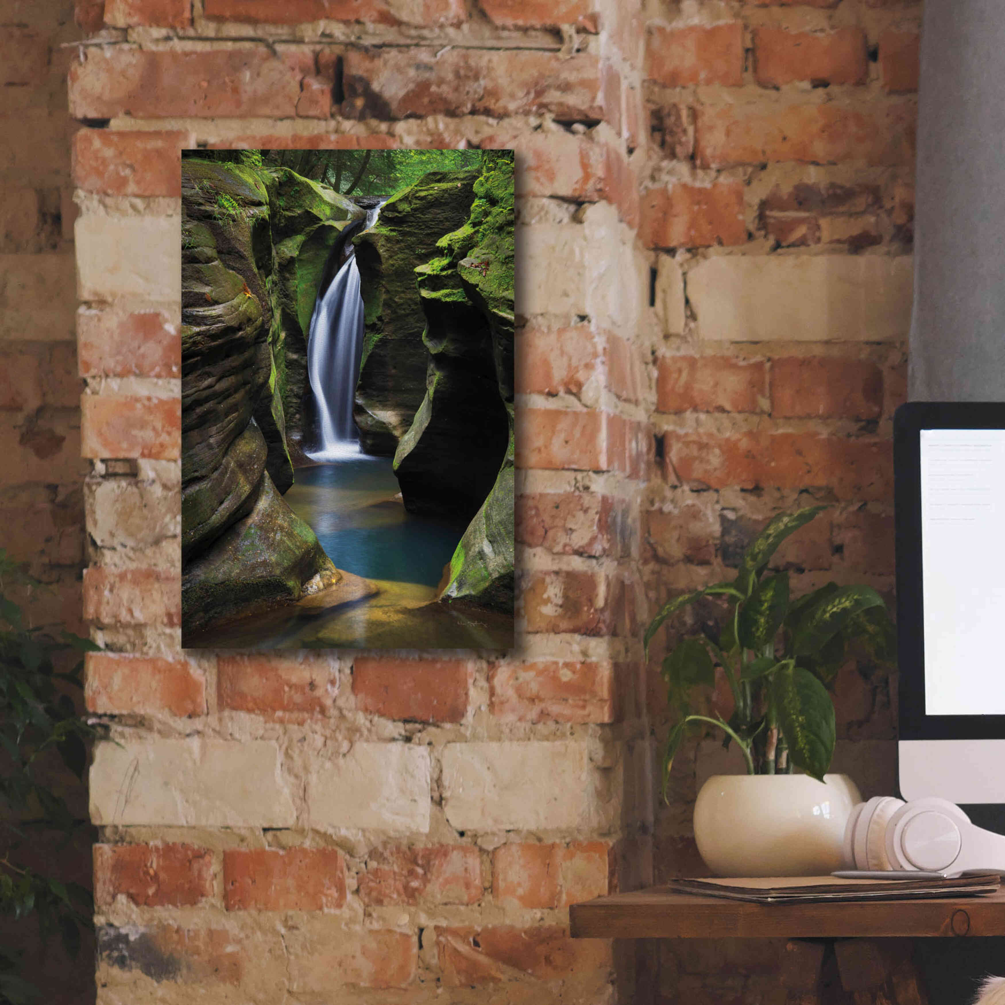 'Corkscrew Falls Ohio' by Alan Majchrowicz,Giclee Canvas Wall Art,12x18