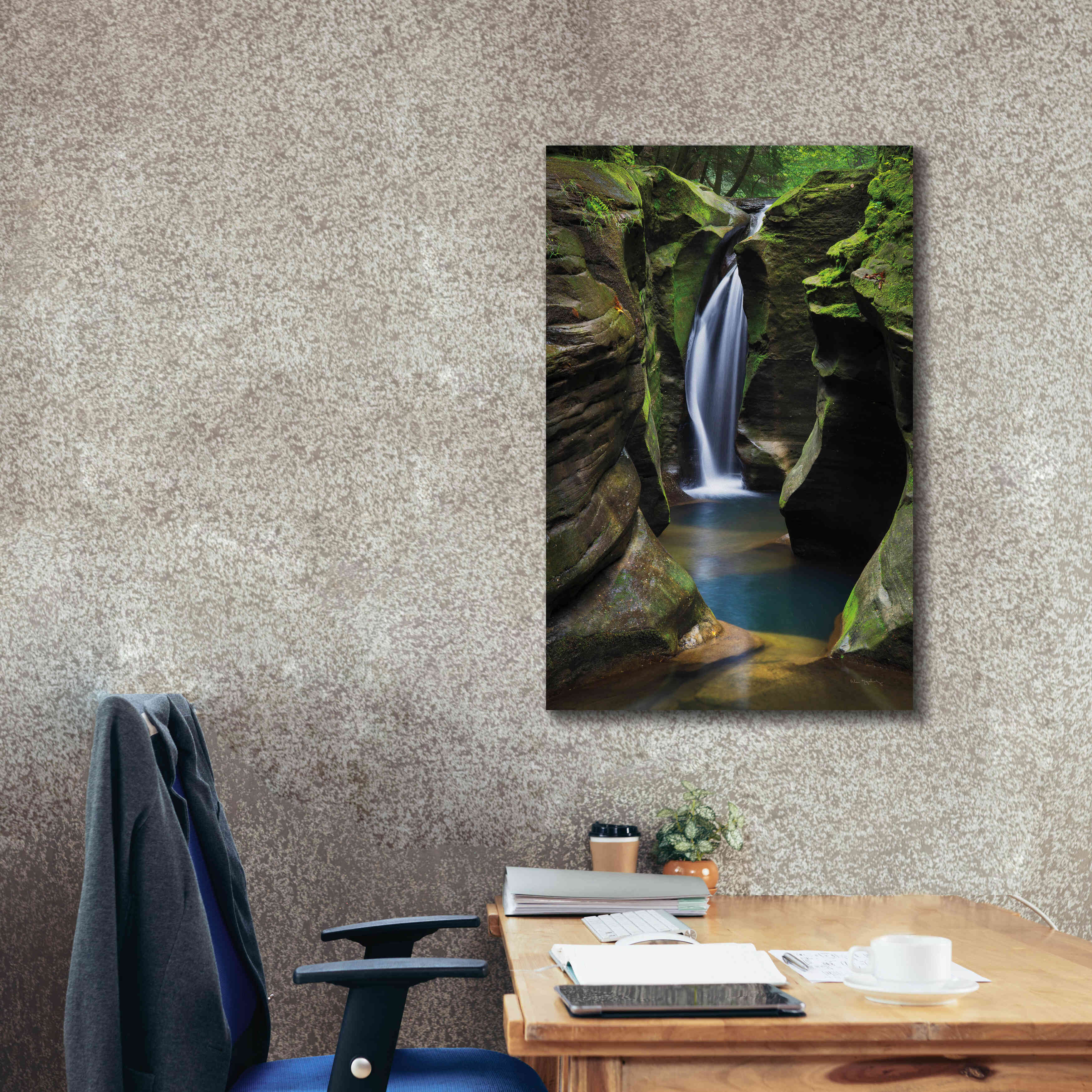 'Corkscrew Falls Ohio' by Alan Majchrowicz,Giclee Canvas Wall Art,26x40